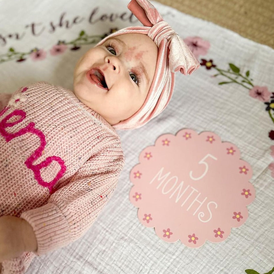 Classic Knit Baby Onesie | 0-6 Months, BLUSH