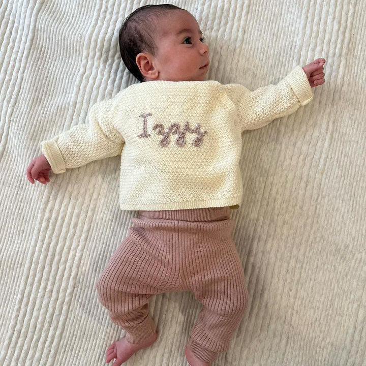 Ivory Wrap Sweater + Blush pant sets | Size 3-6 Months
