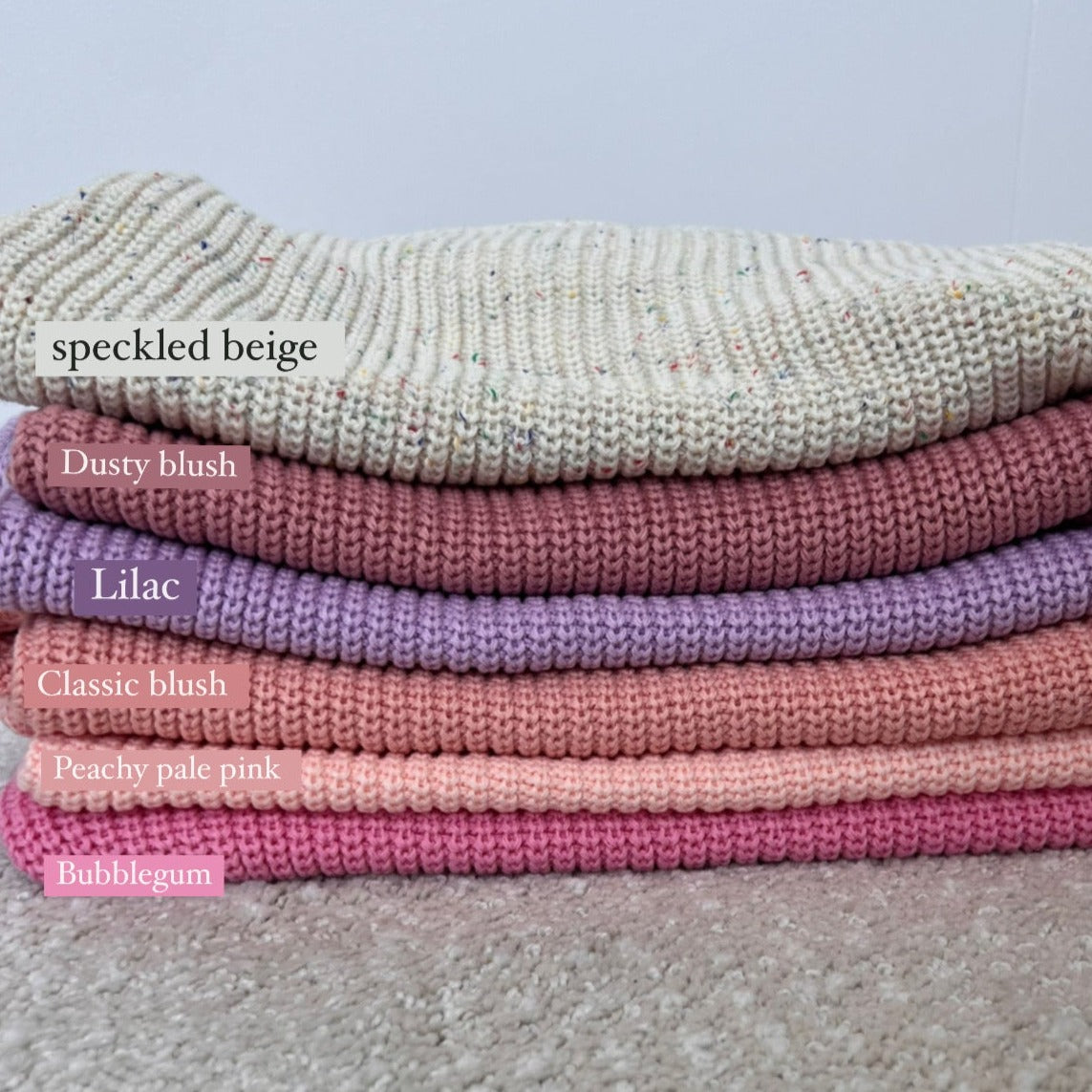 Classic Knit Baby Onesie | 0-6 Months, BLUSH