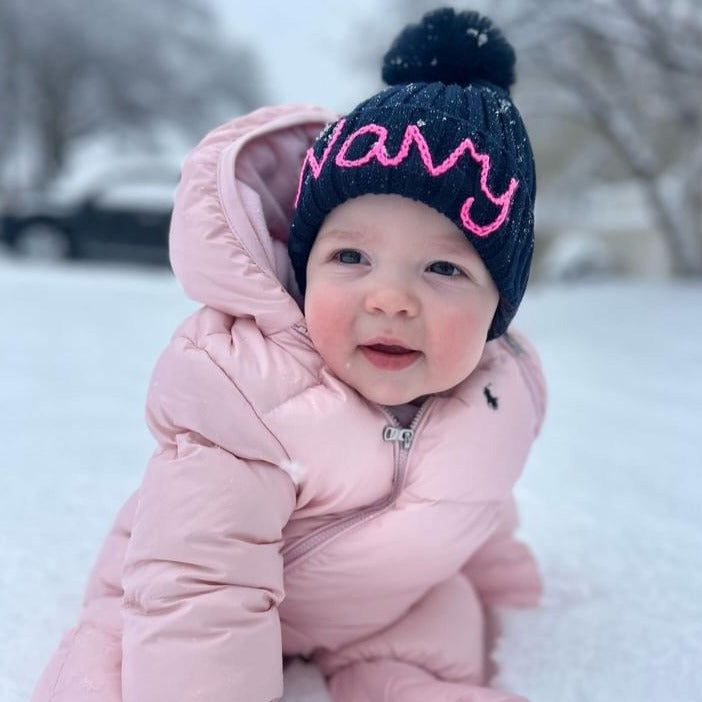 Ribbed Pompom Hat | Winter hat for Babies & Toddlers