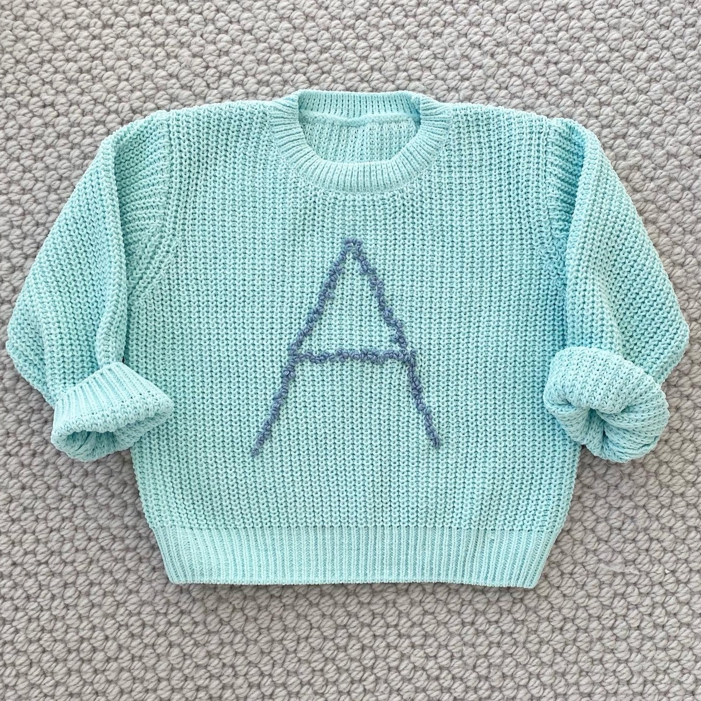 Light Blue Chenille Lightweight Knit Sweater (2-4 Years)