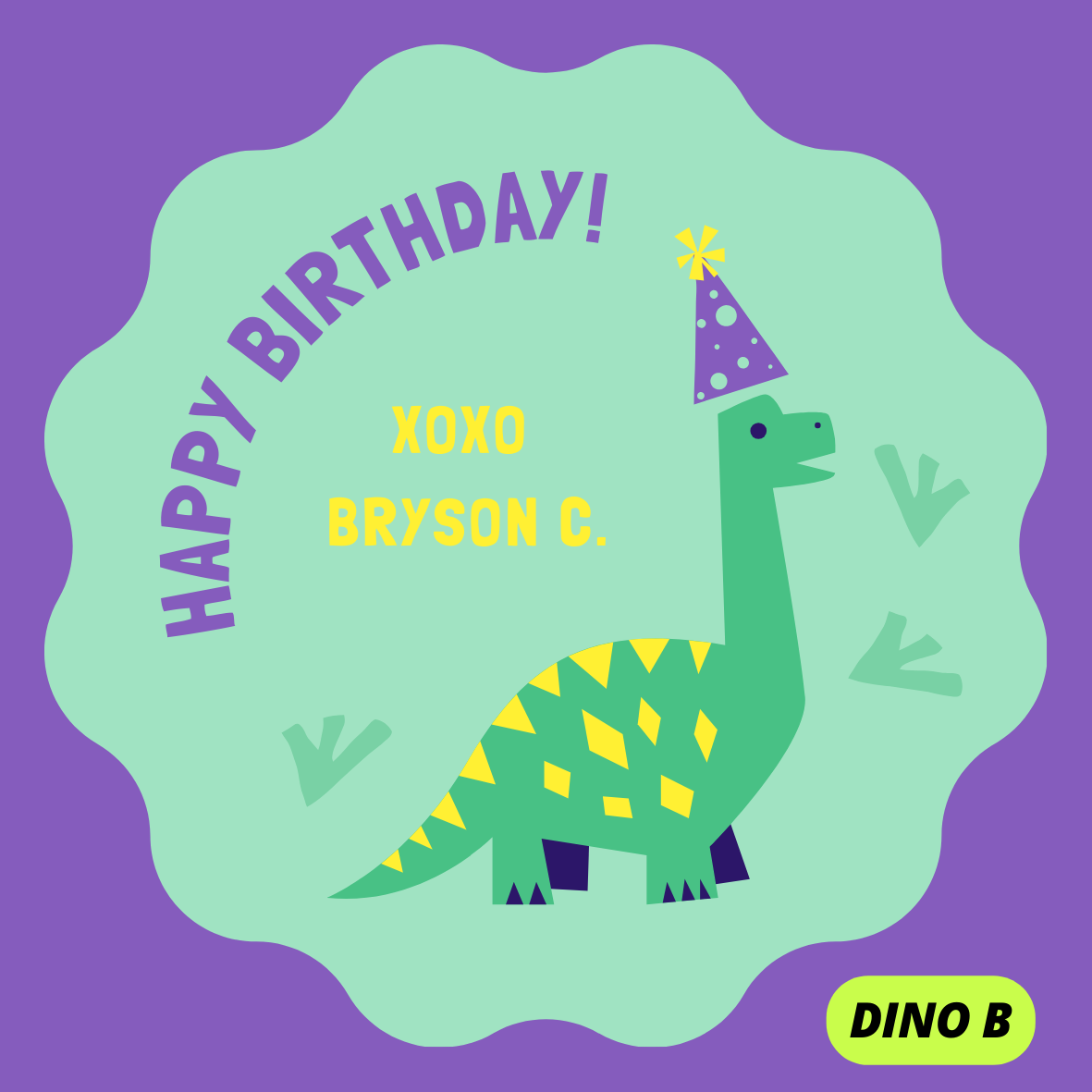 DINOS THEME HAPPY BIRTHDAY STICKERS