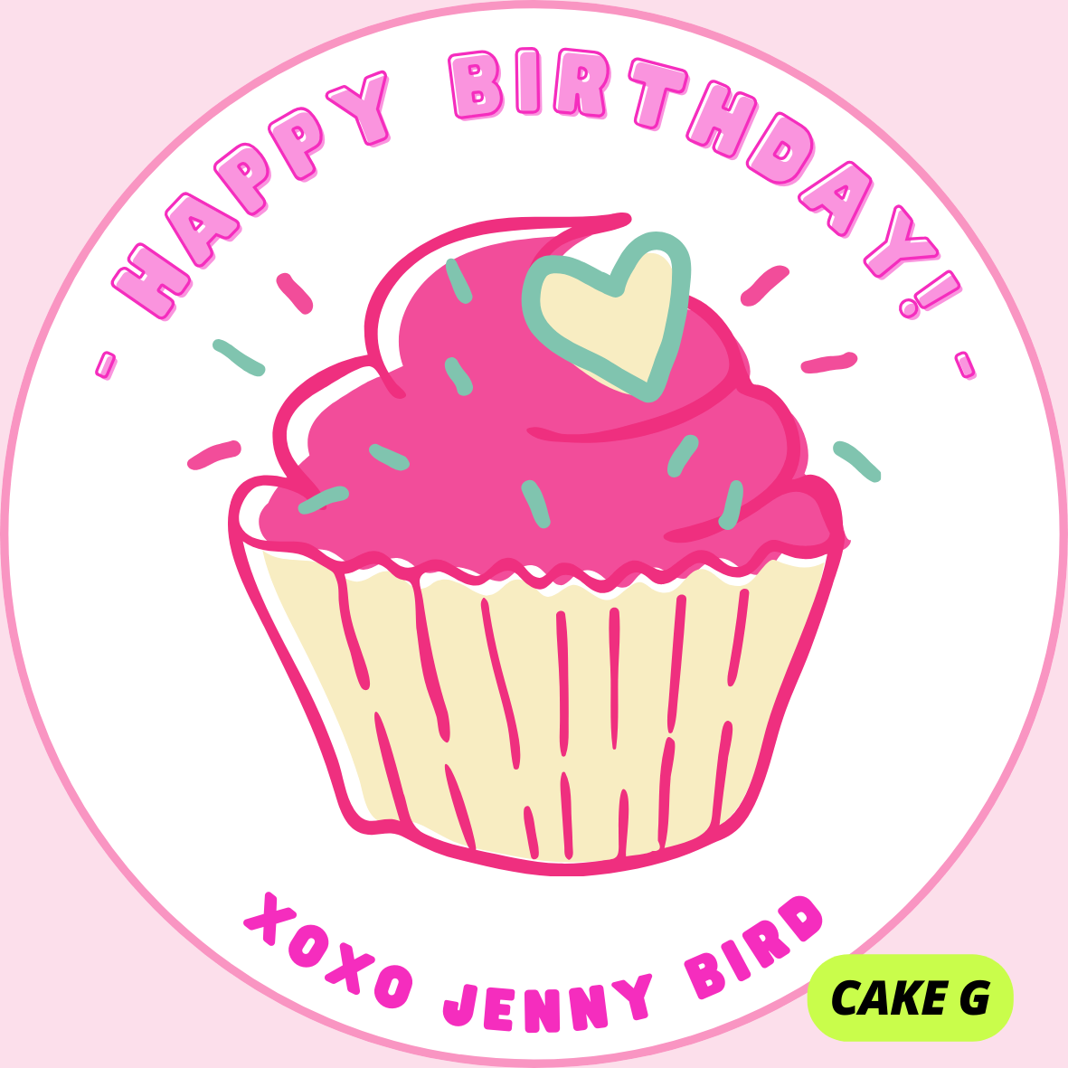 CAKE & TREATS THEME HAPPY BIRTHDAY STICKERS