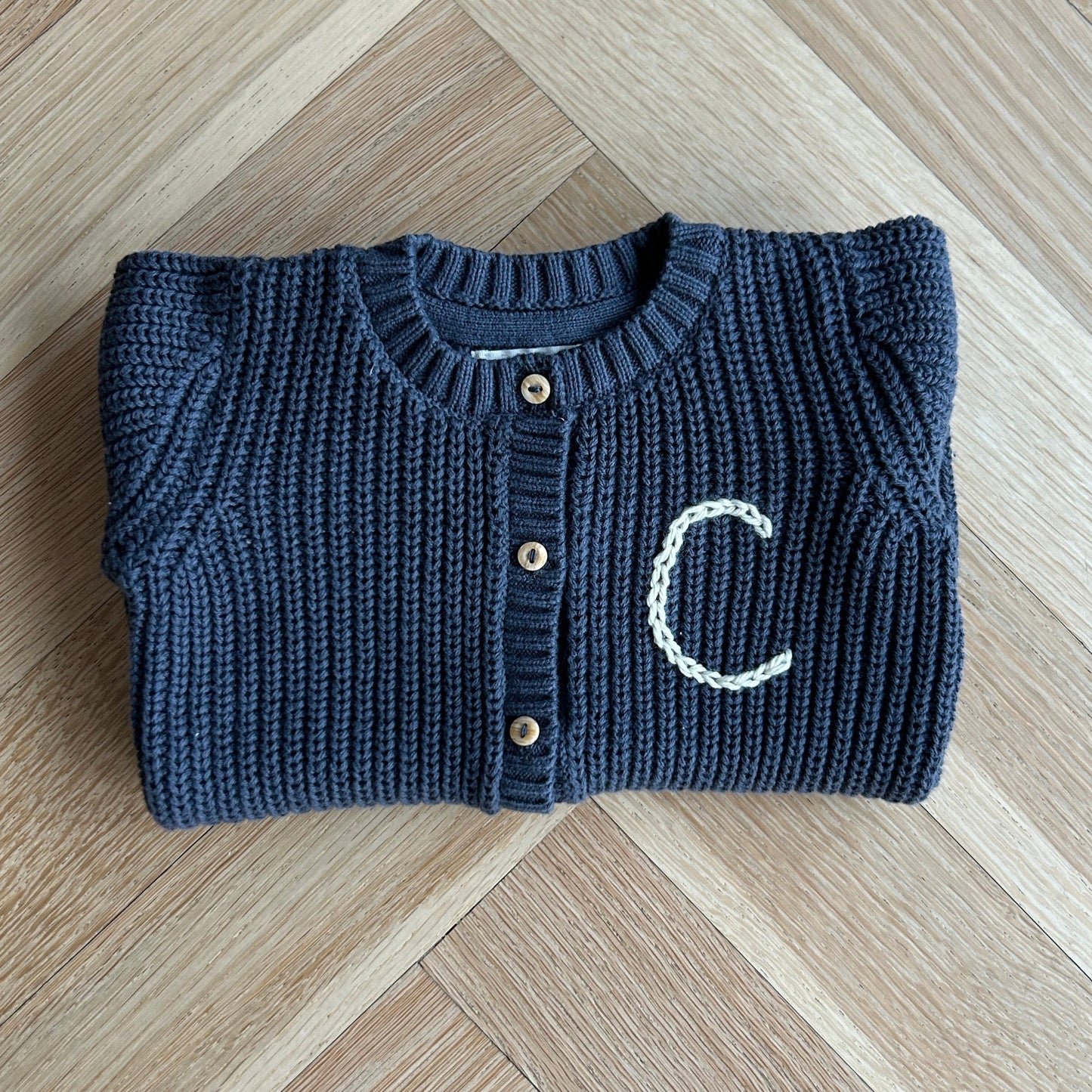 Cozy Knit Onesie For Baby Boys | Teal or Soft Navy Blue