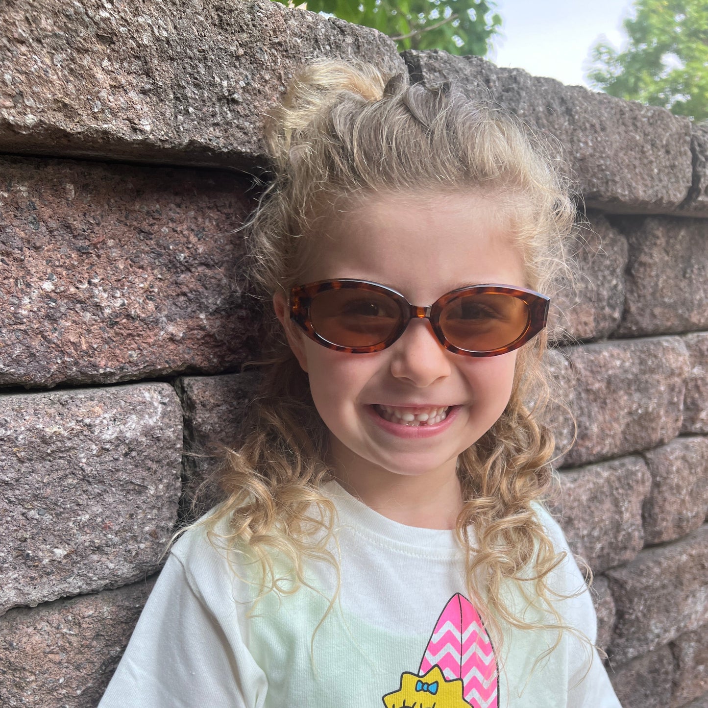 Toddler leopard oval sunglasses