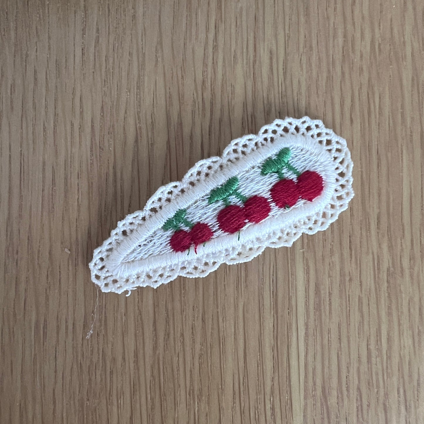 Cherry Knit Bow Clips, Pack of 2 | Hair accessories for babies & Toddlers Ready to Ship!