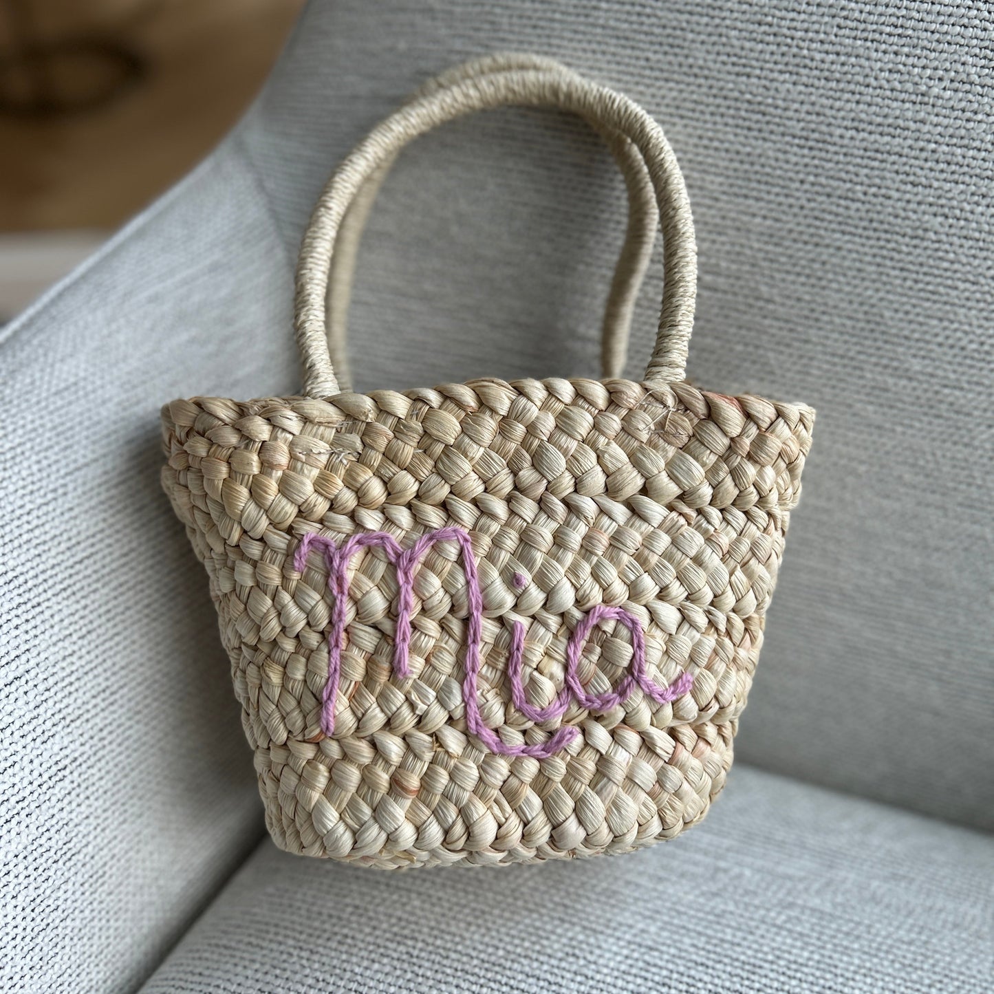 Kids Straw Basket | Custom Kids basket for events or everyday