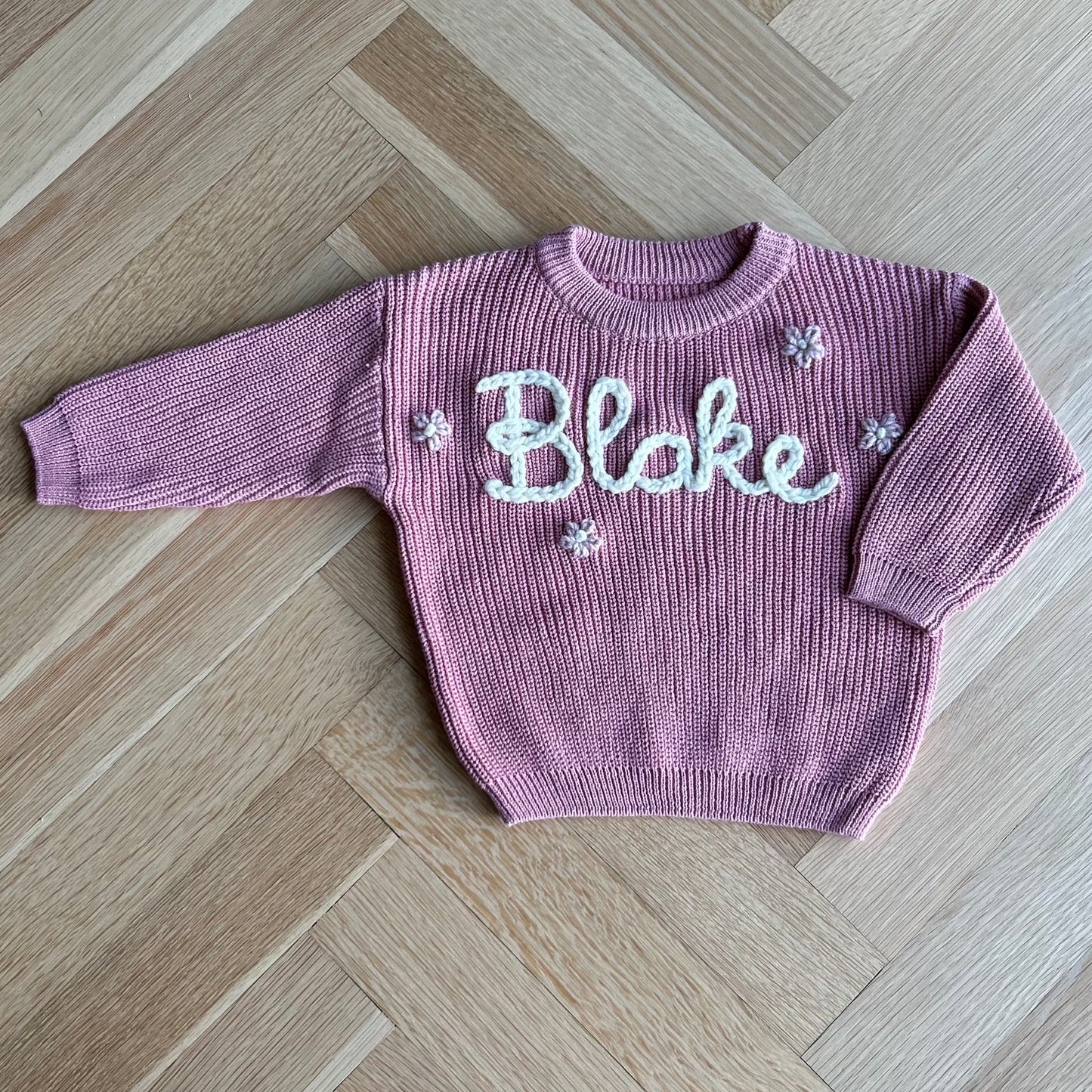 Initial Sweater | Multiple Colors Oversized Knit Newborn to 6 Years
