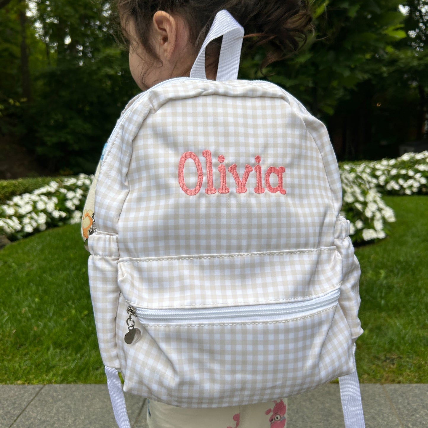 OLIVIA gingham backpack