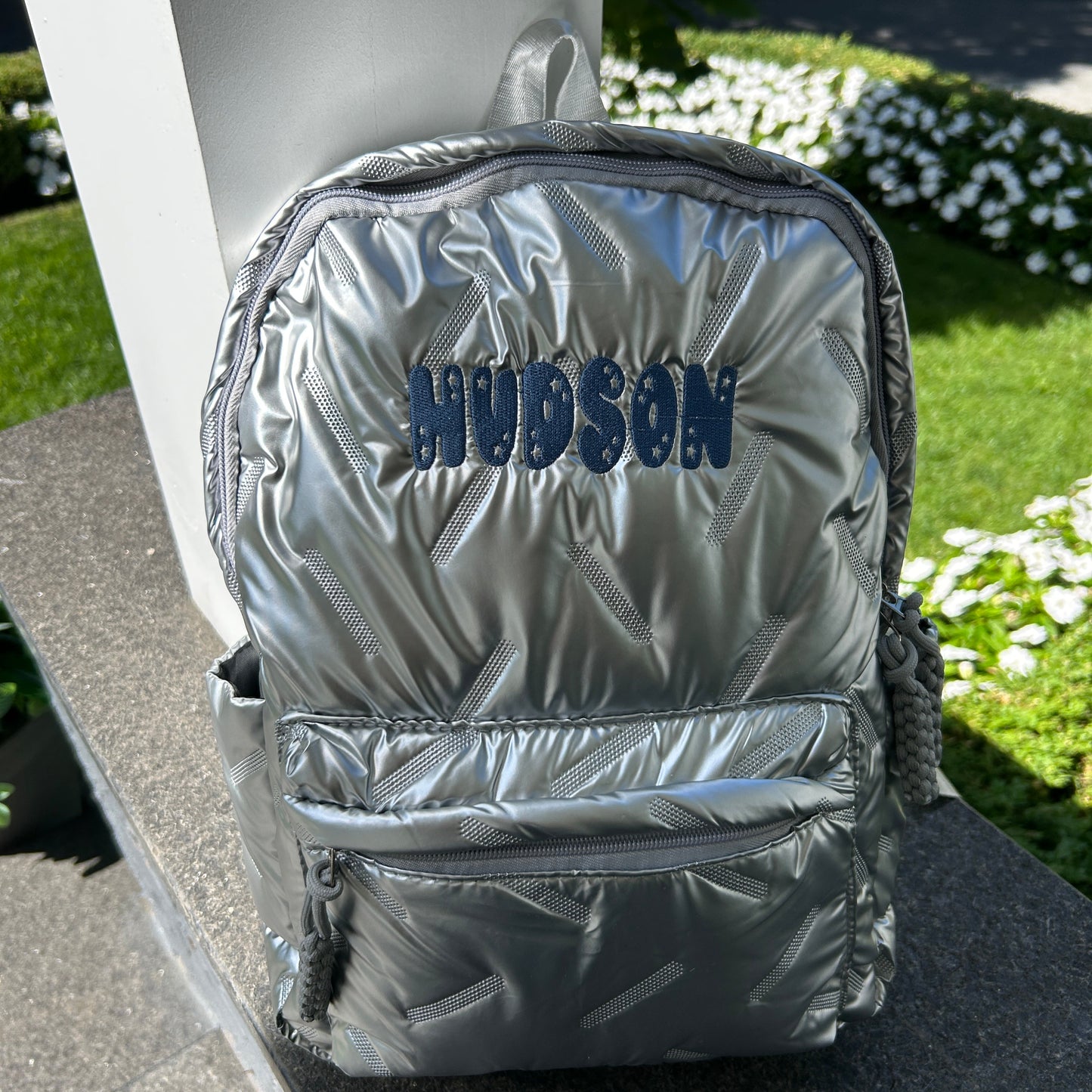 Puffer Backpack | Silver of Black