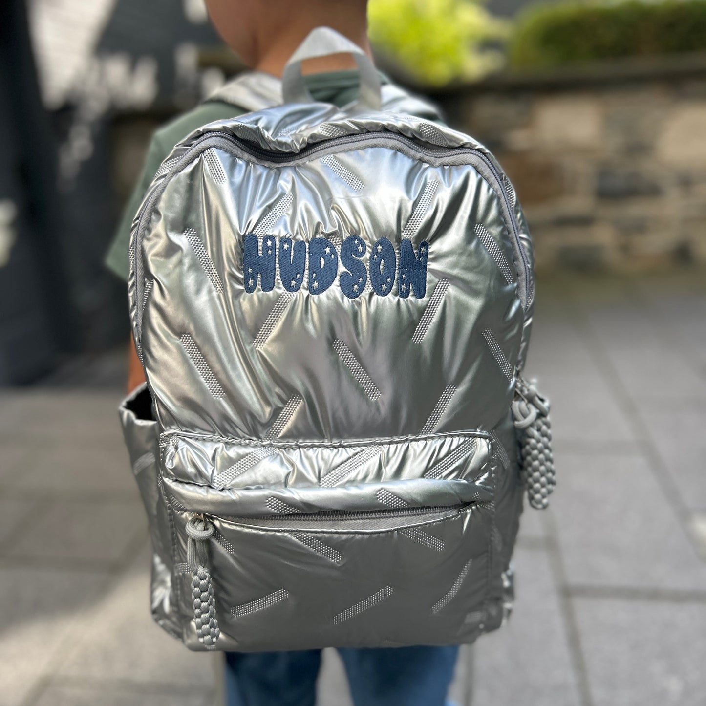 Puffer Backpack | Silver of Black