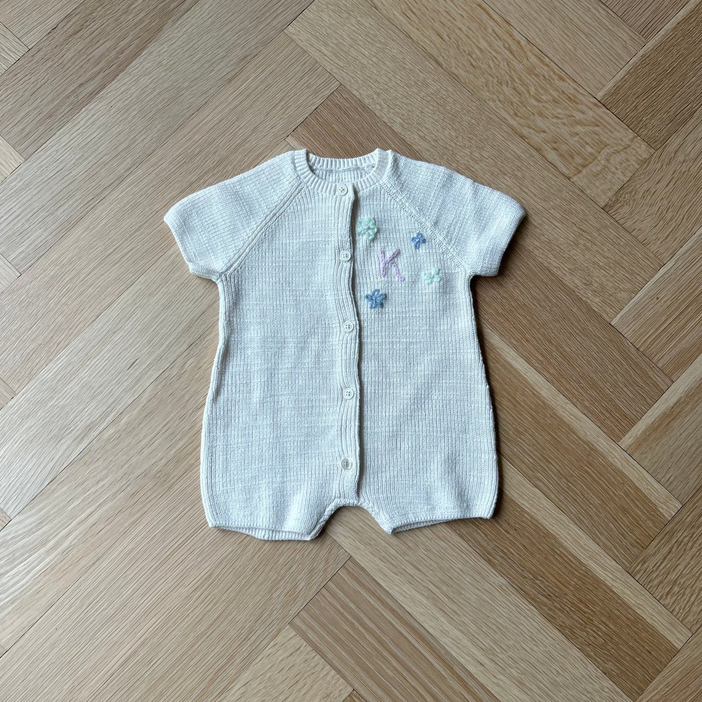 Knit Short Sleeve Onesie | 1-3 Months