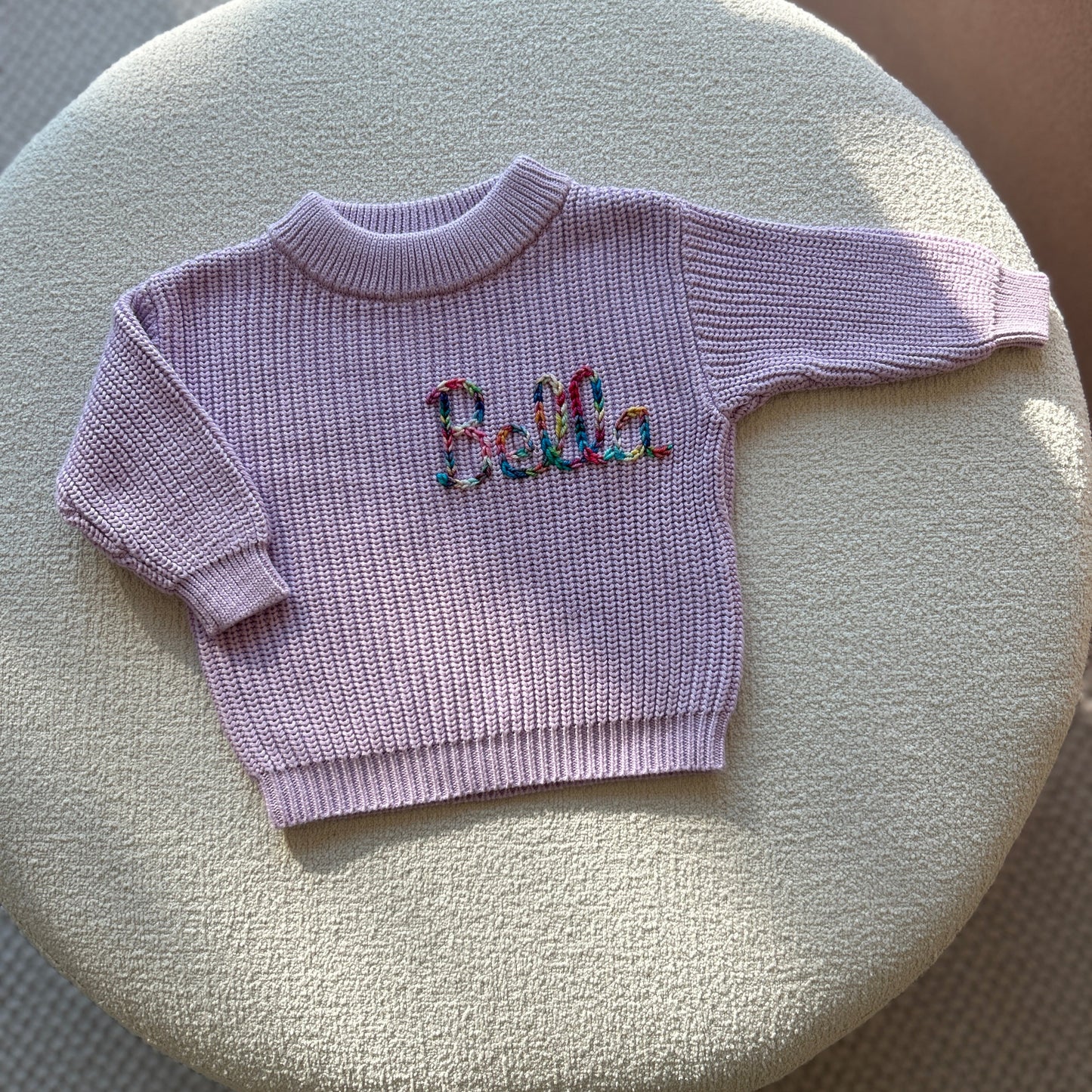 Custom Name Sweater | Multiple Colors Oversized Knit Newborn to 6 Years