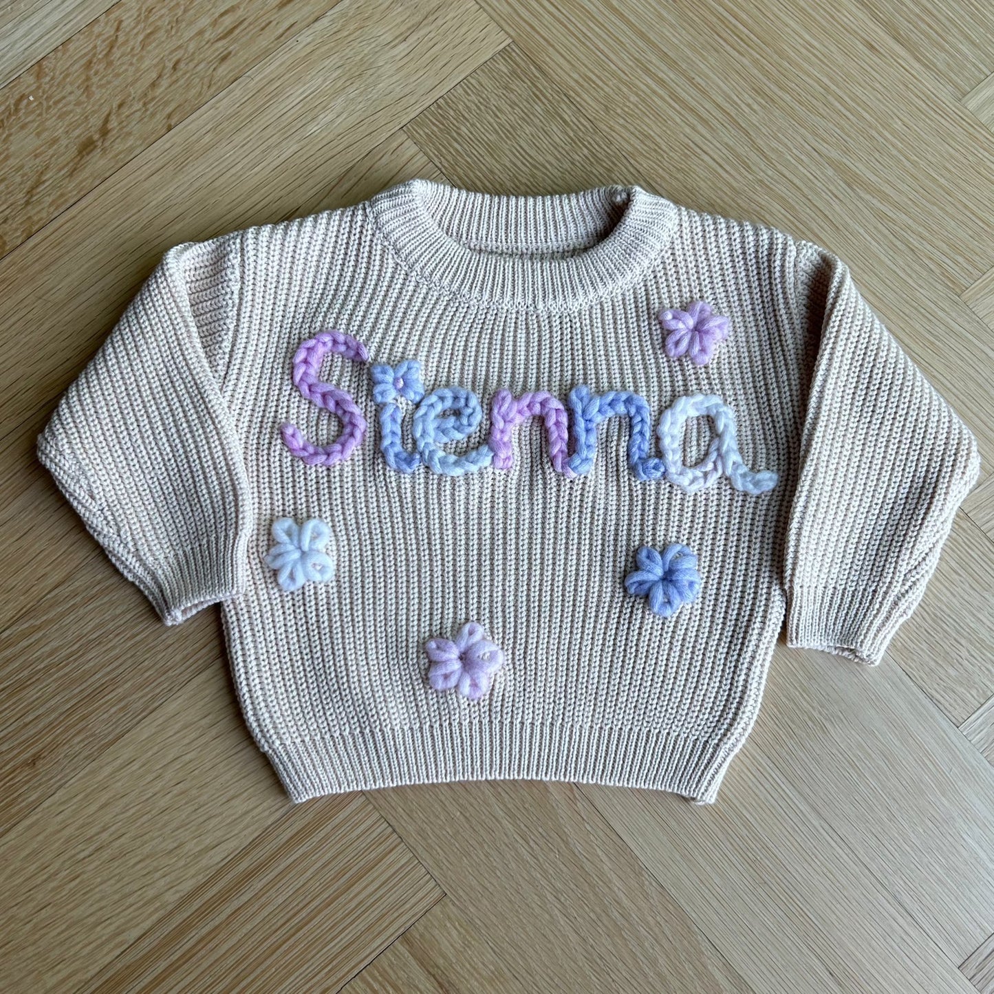 Custom Name Sweater | Multiple Colors Oversized Knit Newborn to 6 Years