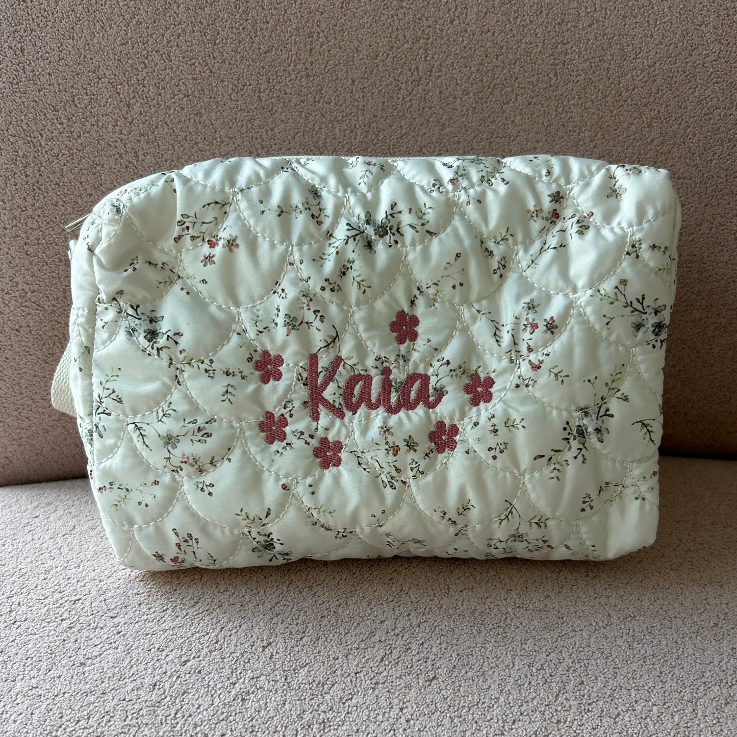 *NEW* Subtle Floral Pouch | Machine Embroidery