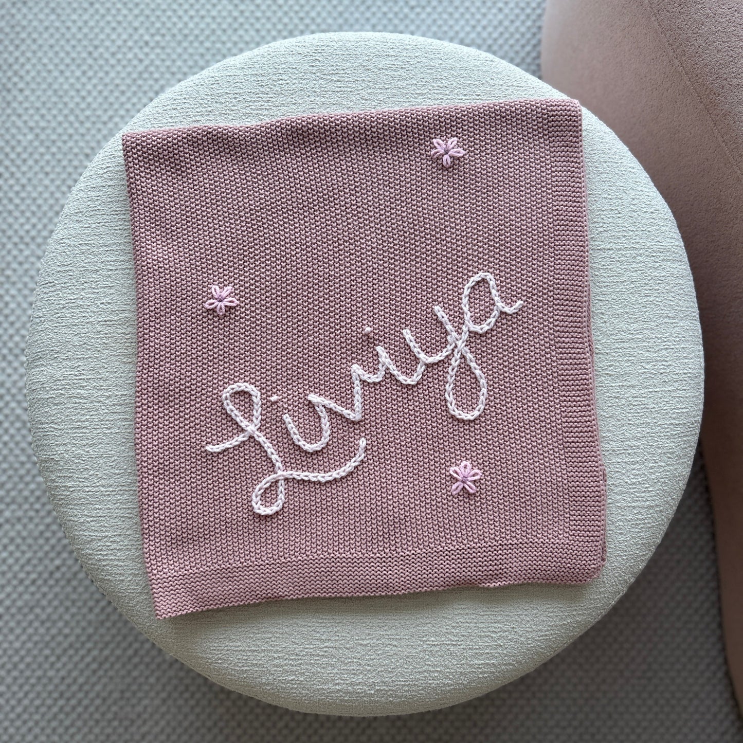 Solid Colour Baby Blanket - IVORY | Custom Baby Blanket Gift in Many Colors