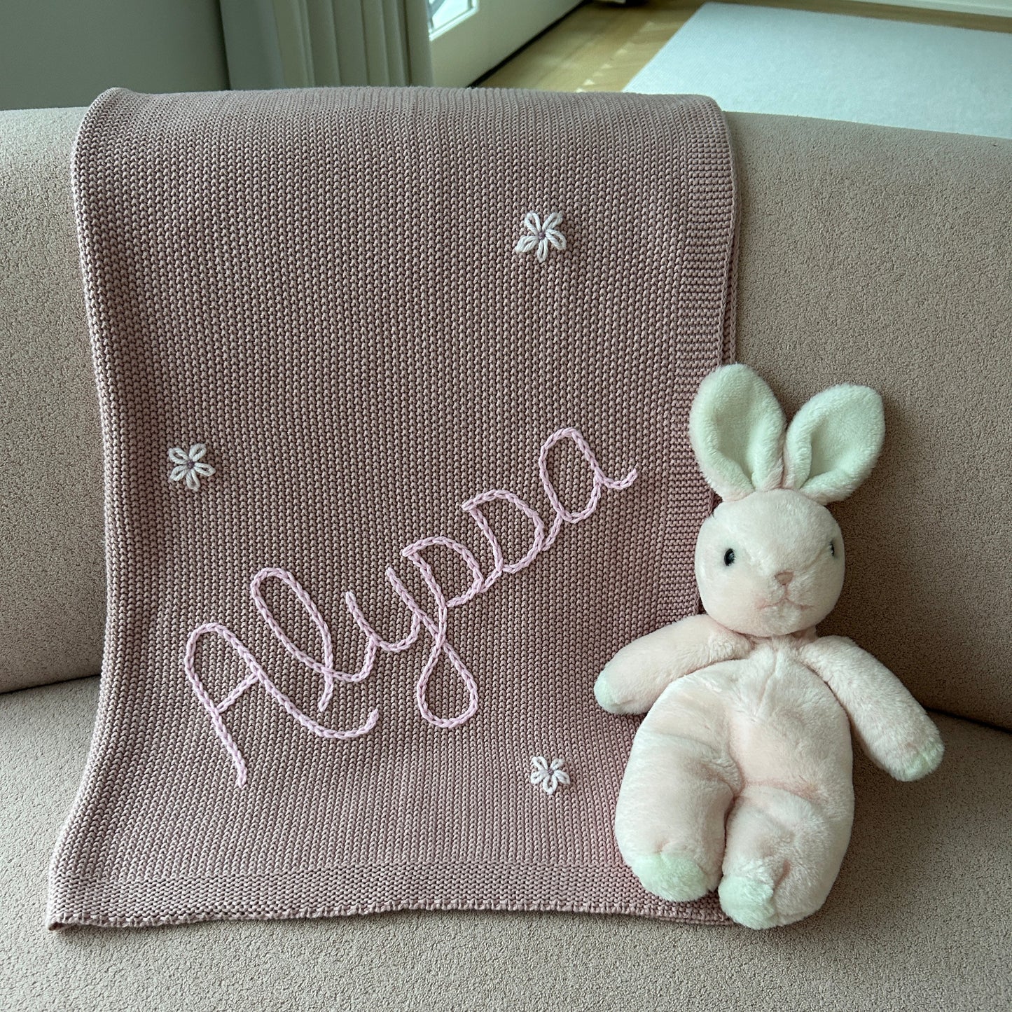 Solid Colour Baby Blanket - IVORY | Custom Baby Blanket Gift in Many Colors