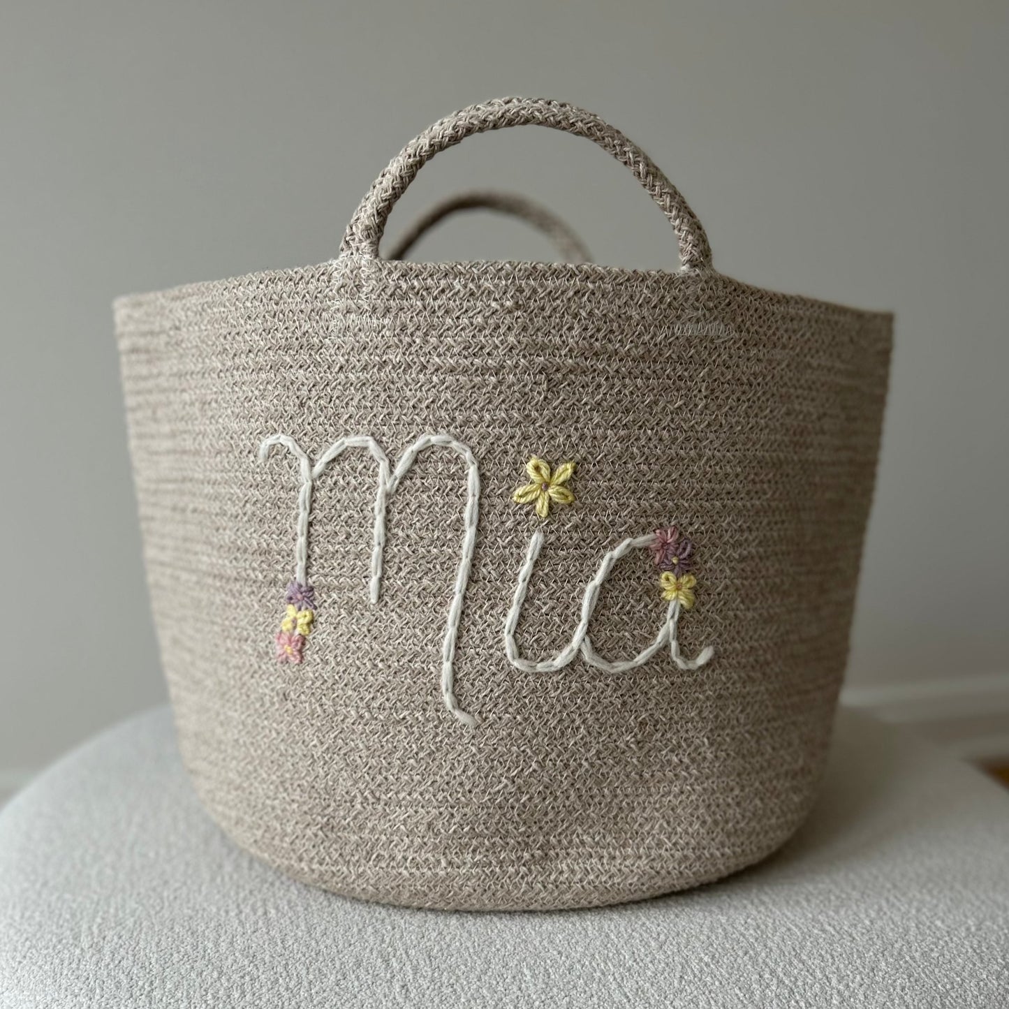 Les Bins Size Large, BEIGE | Storage Bins for Nursery, Playroom & More