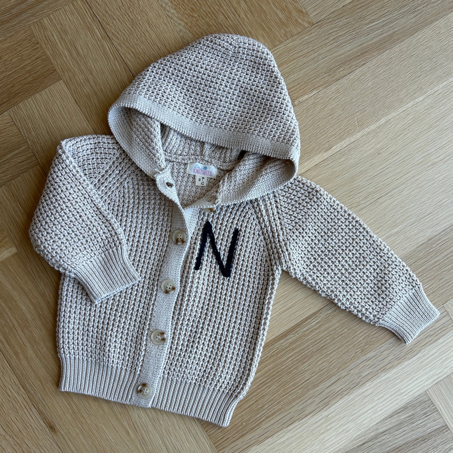 Hooded Waffle Cardigan | Oatmeal, Brown or Navy
