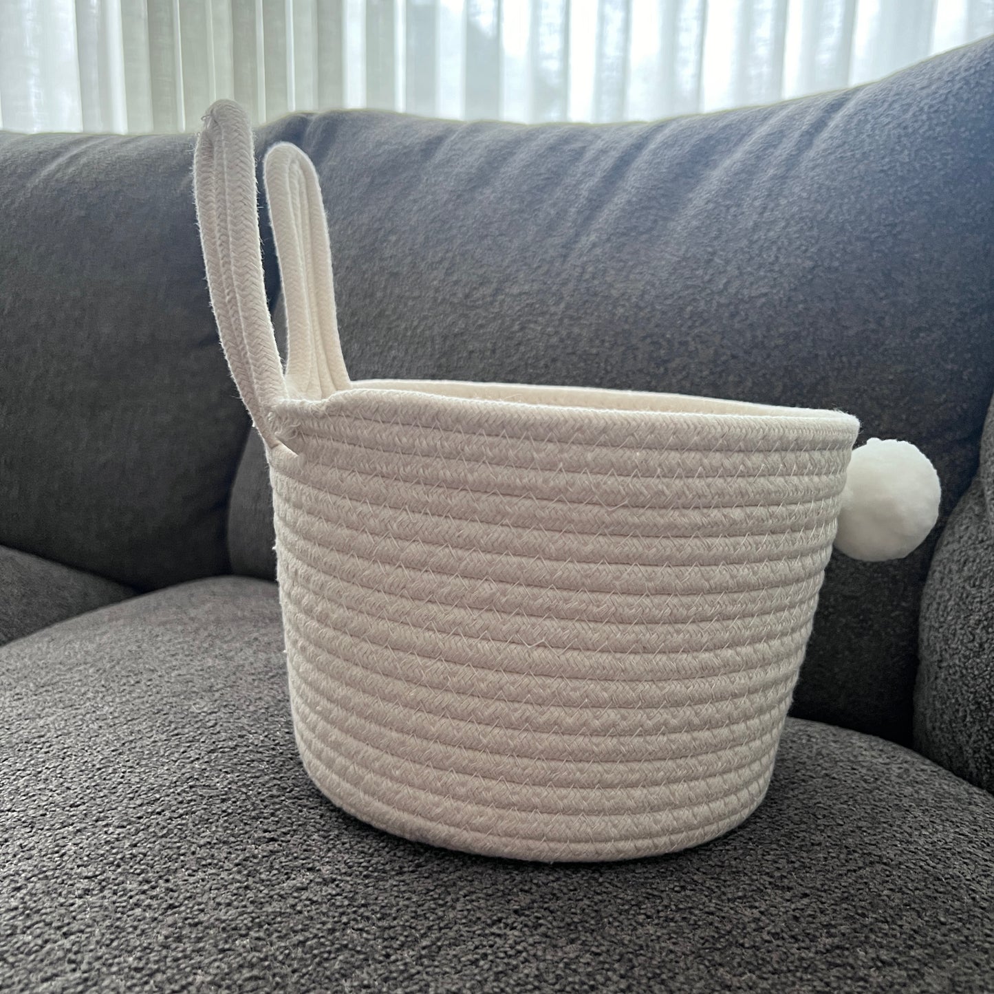 Ivory Bunny Bin | Baskets perfect for Easter or Bunny Lovers
