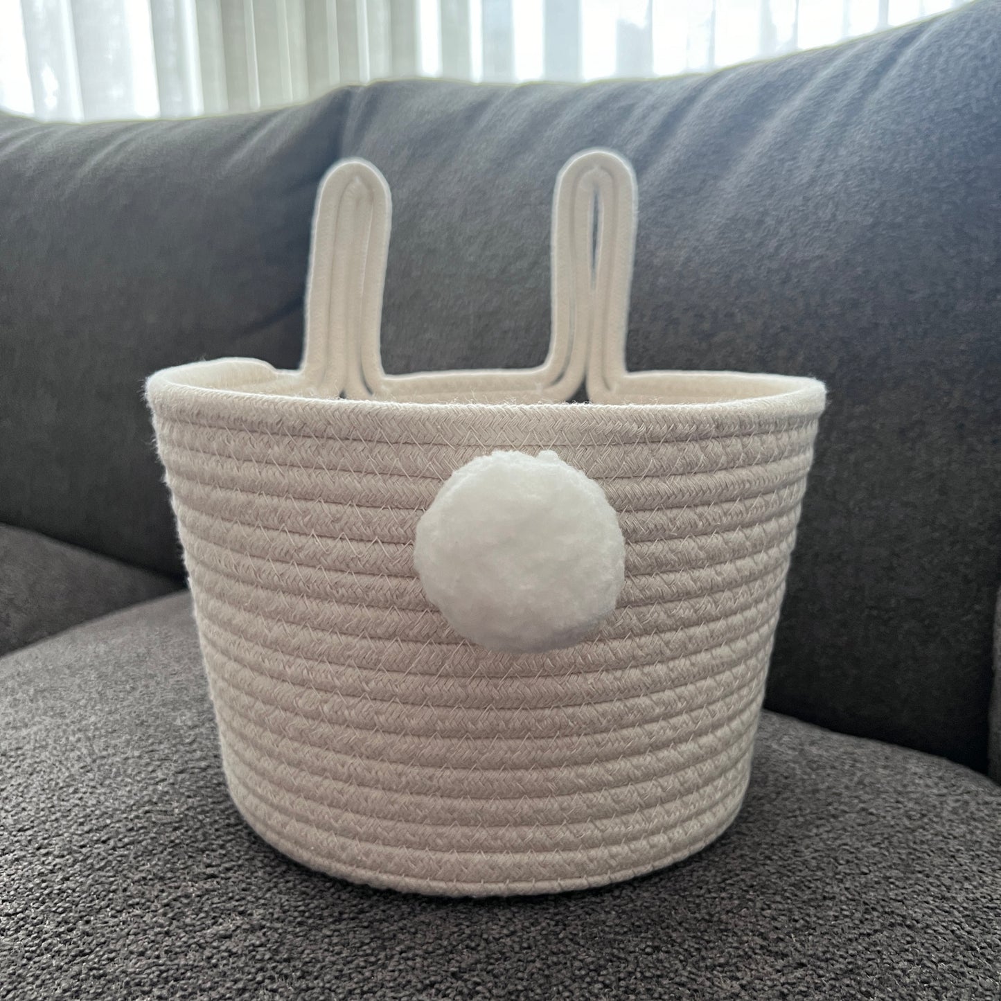 Ivory Bunny Bin | Baskets perfect for Easter or Bunny Lovers