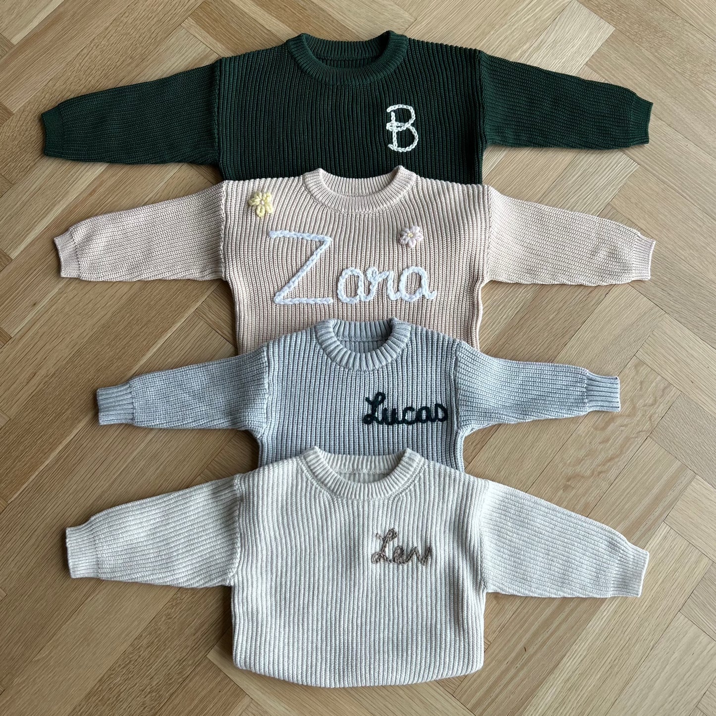 Custom Name Sweater | Multiple Colors Oversized Knit Newborn to 6 Years