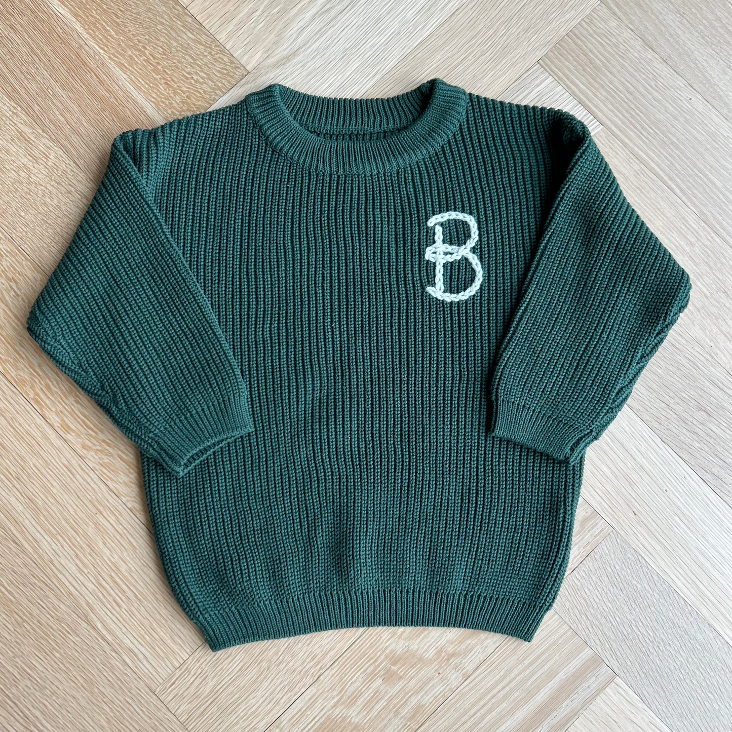 Initial Sweater | Multiple Colors Oversized Knit Newborn to 6 Years