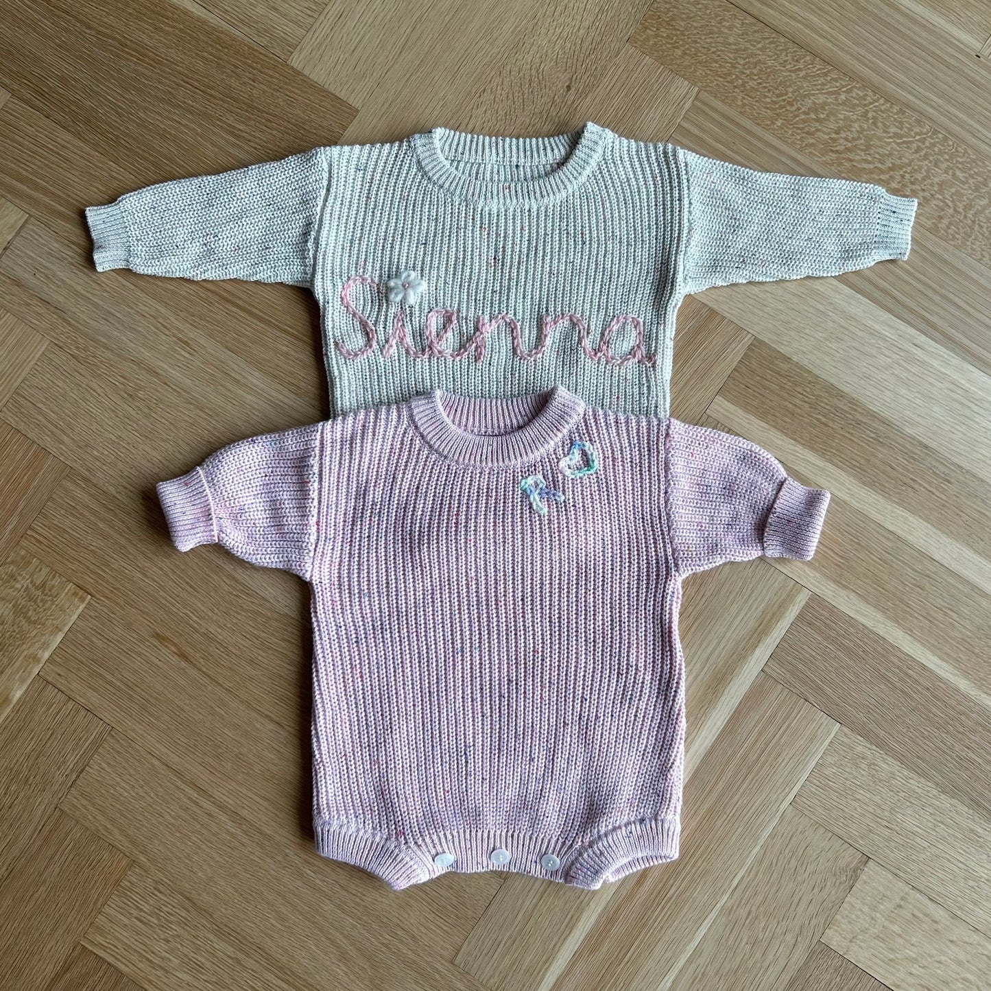 Classic Knit Baby Onesie | 0-6 Months, BLUSH