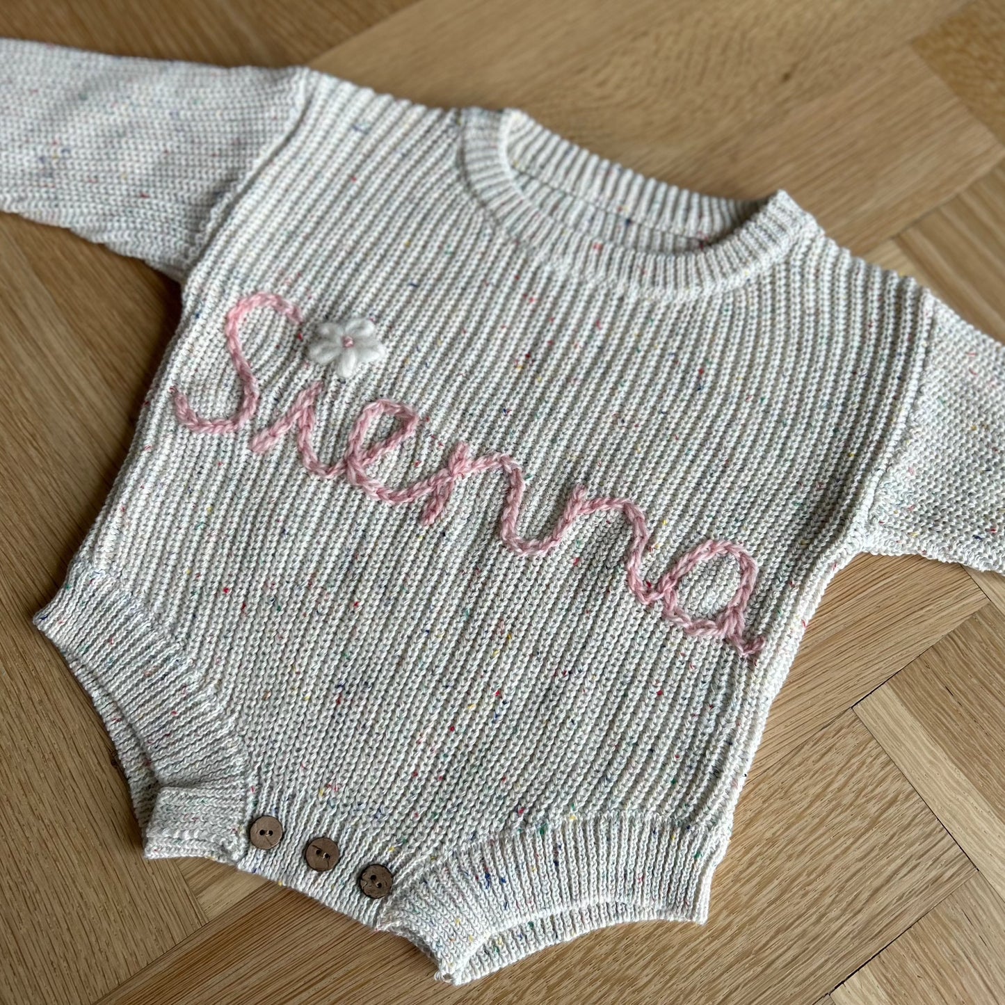 Classic Knit Baby Onesie | 0-6 Months, BLUSH