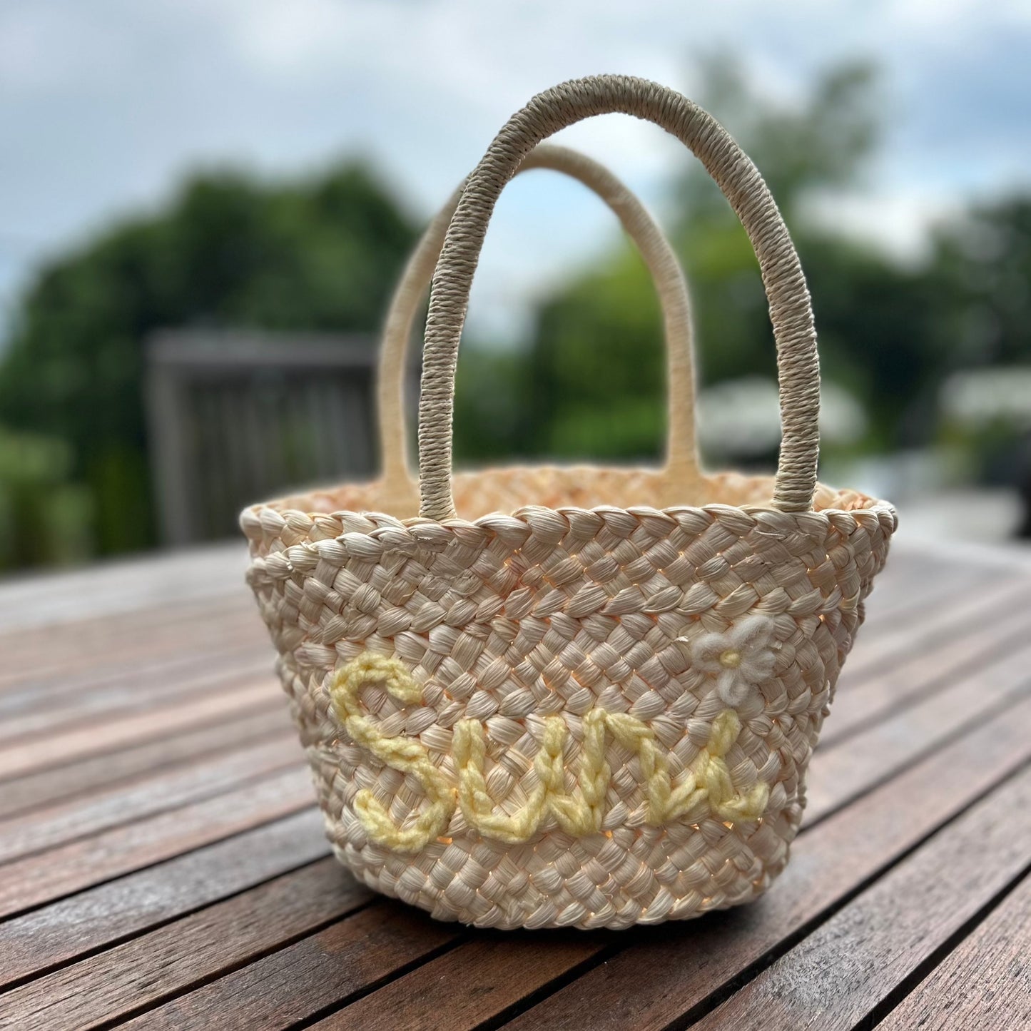 Kids Straw Basket | Custom Kids basket for events or everyday
