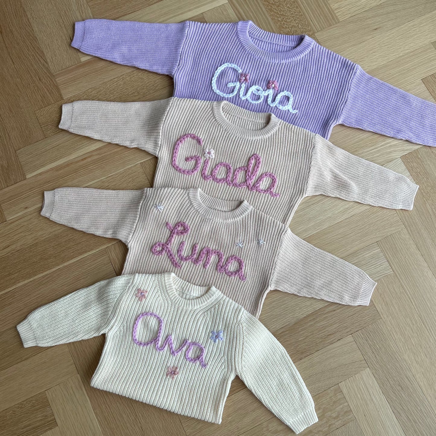 Custom Name Sweater | Multiple Colors Oversized Knit Newborn to 6 Years