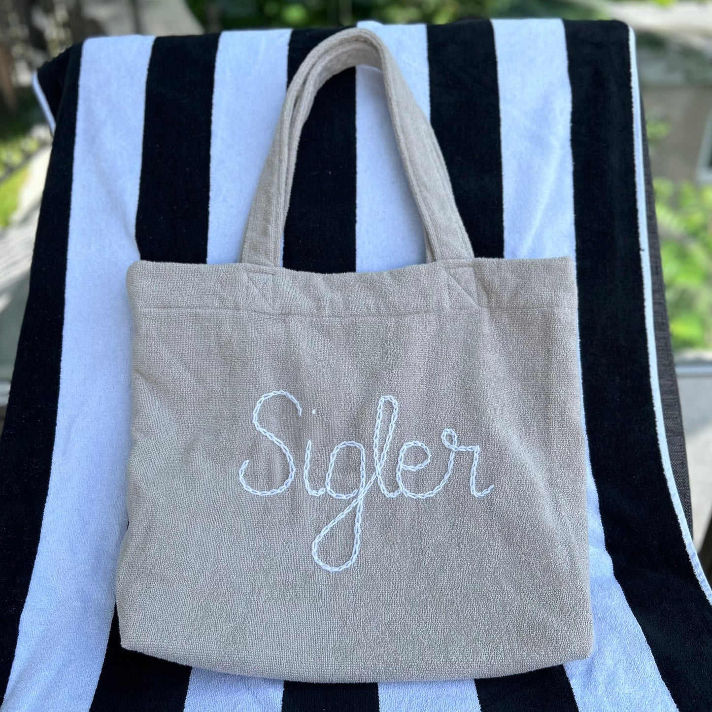Custom Terrycloth Beach Tote