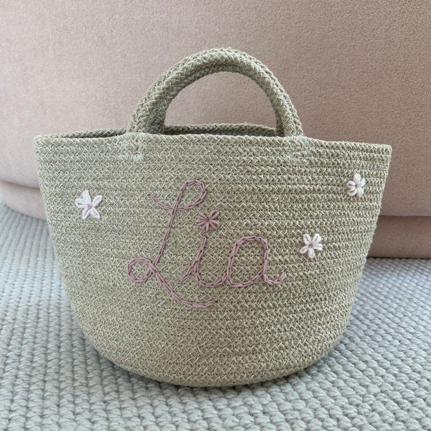 Les Bins Size Medium BLUSH | Storage Bins for Nursery, Playroom & More