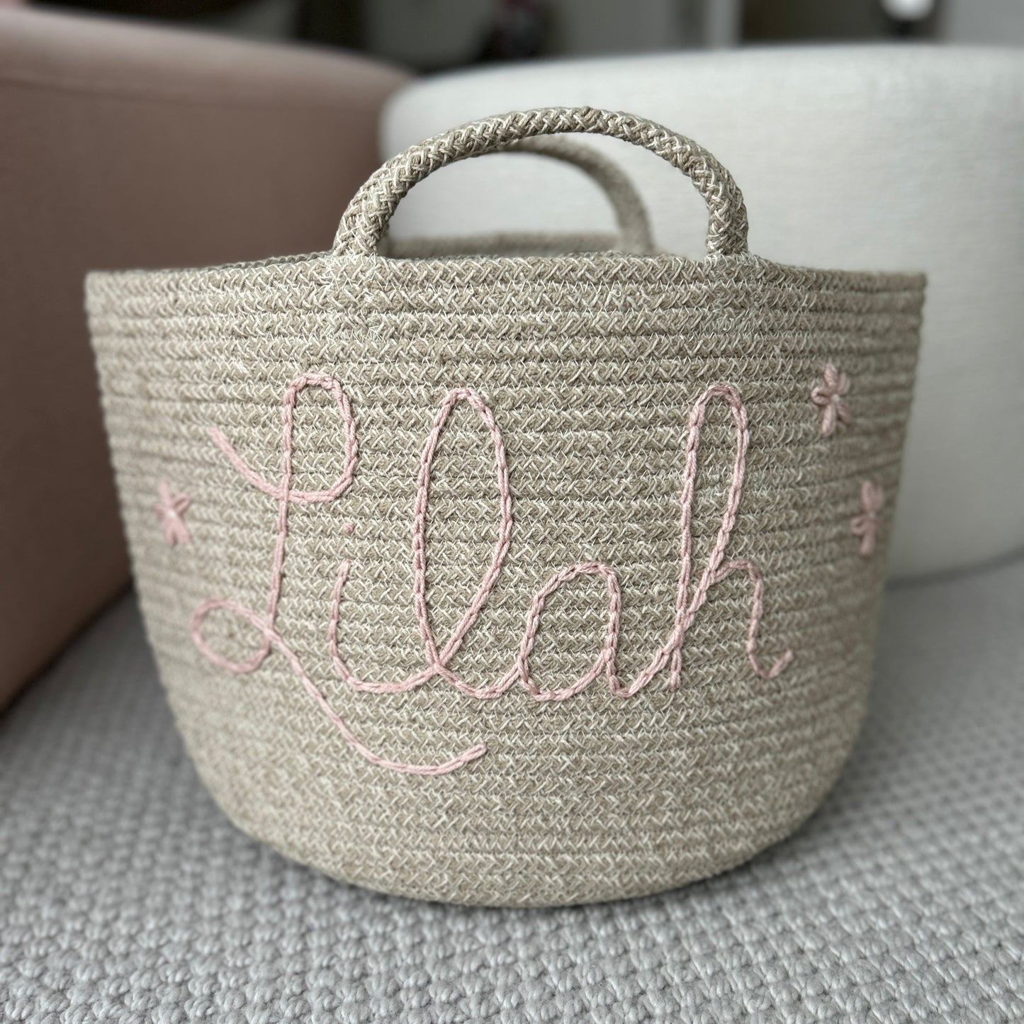 Les Bins Size Medium BLUSH | Storage Bins for Nursery, Playroom & More