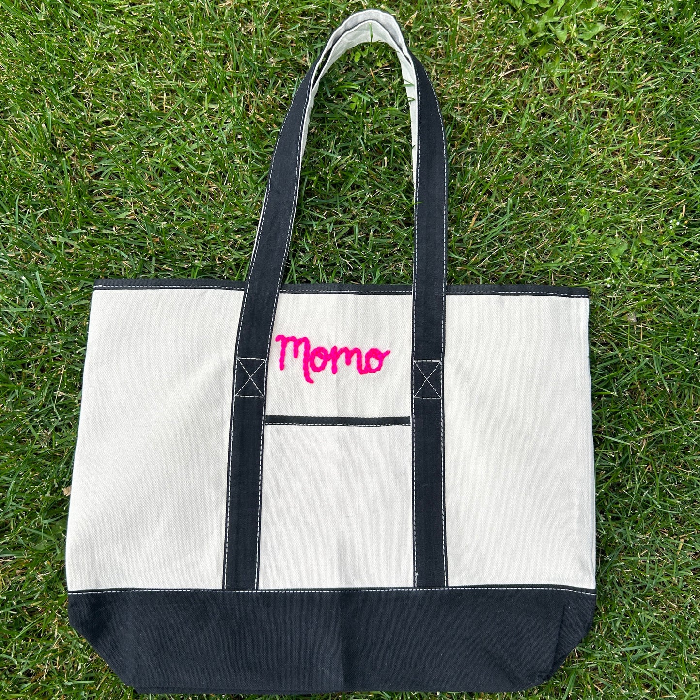 Canvas Two Toned Tote Bag