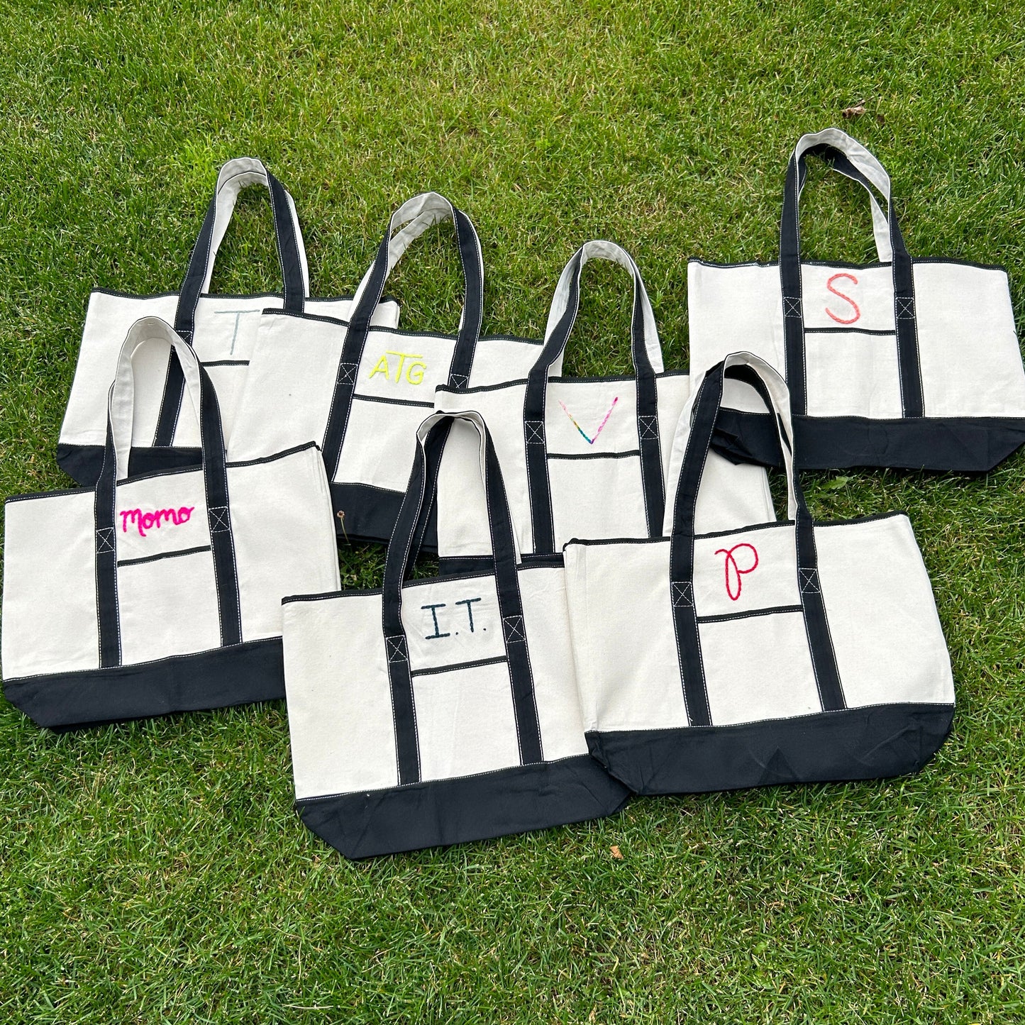 Canvas Two Toned Tote Bag