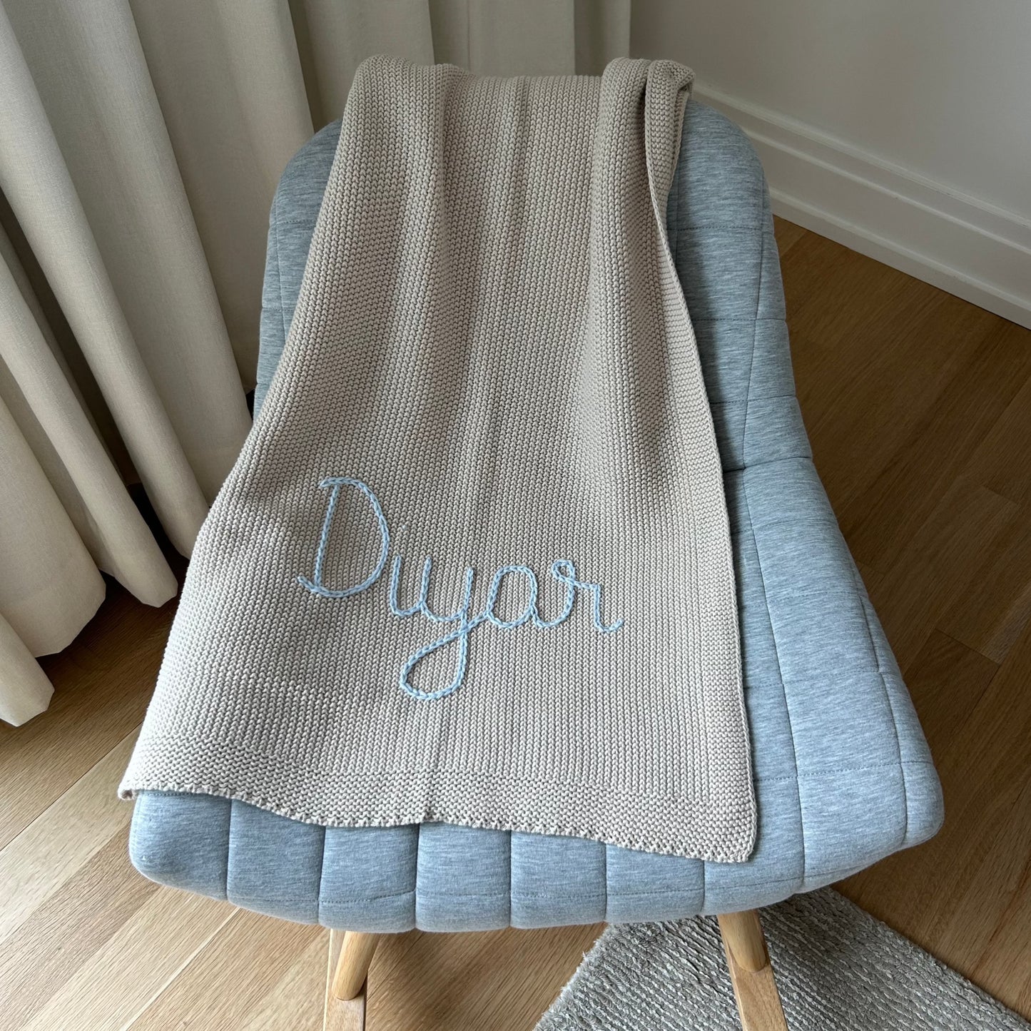 Solid Colour Baby Blanket - IVORY | Custom Baby Blanket Gift in Many Colors