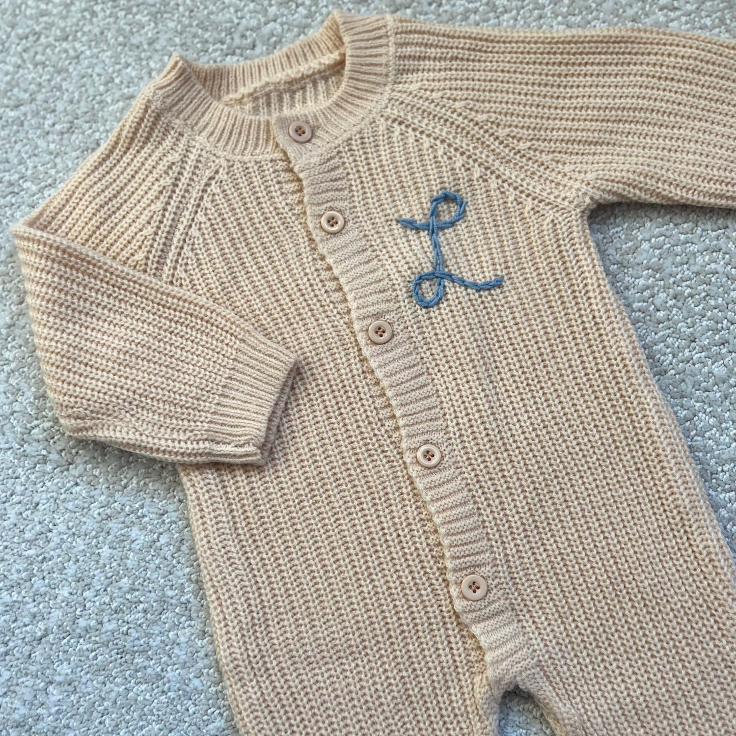 Cream Baby Onesie | Romper for Newborn Babies (2-6 Months)