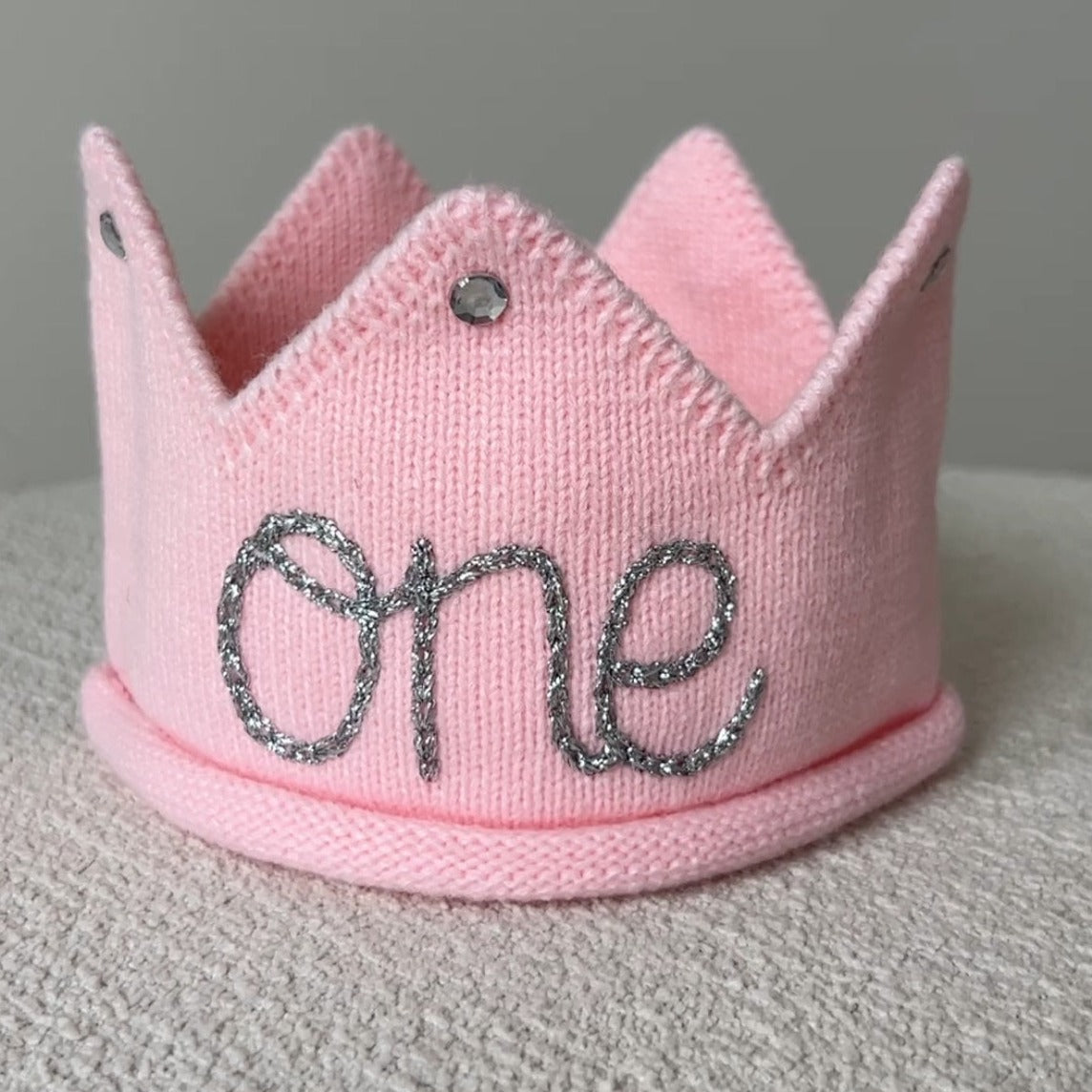 1st Birthday Crown | Custom Knit Crown for baby's 1st Birthday