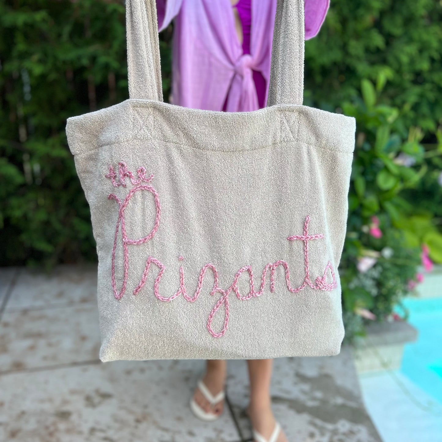 Custom Terrycloth Beach Tote