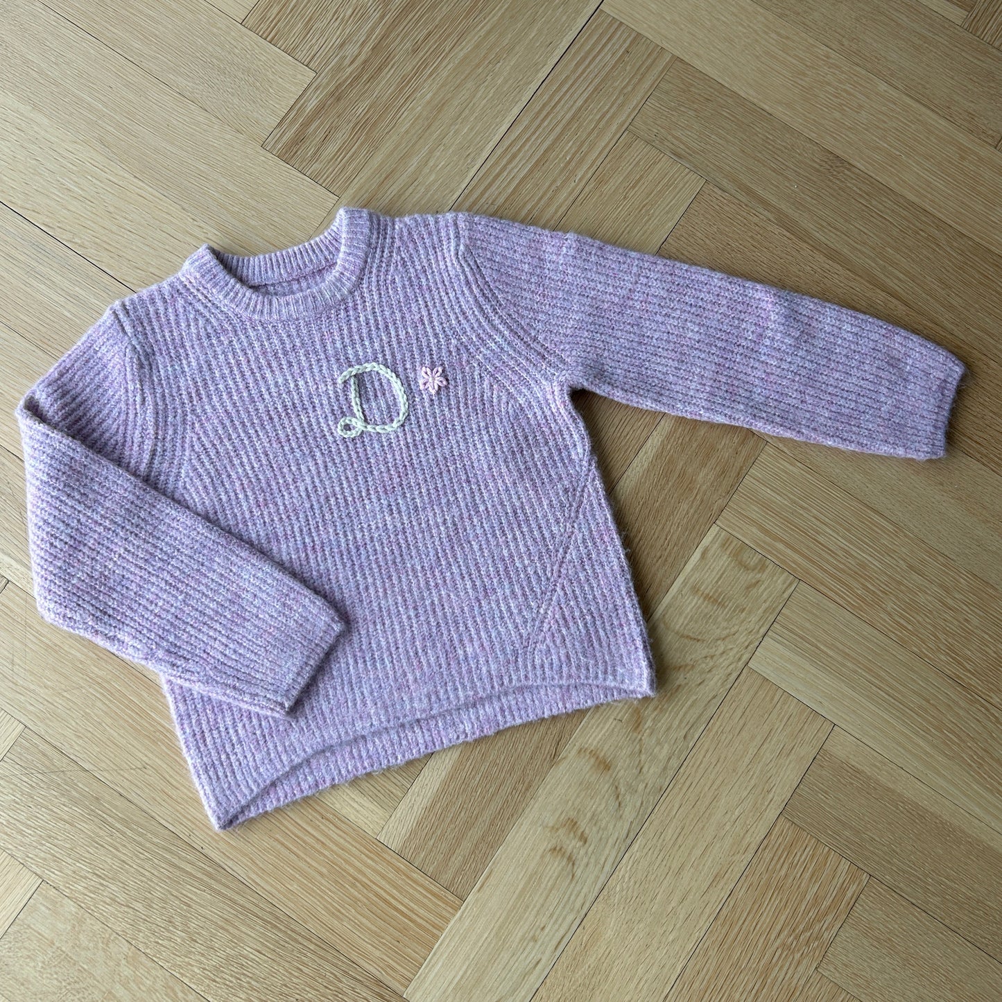 Purple Tonal Big Kids Sweater (6T or 7/8T)
