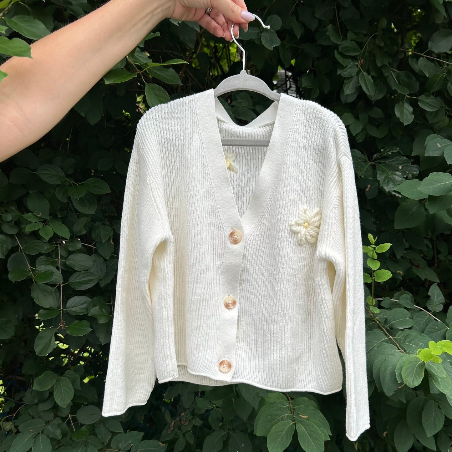 White Oversized Cardi 2-3 Years