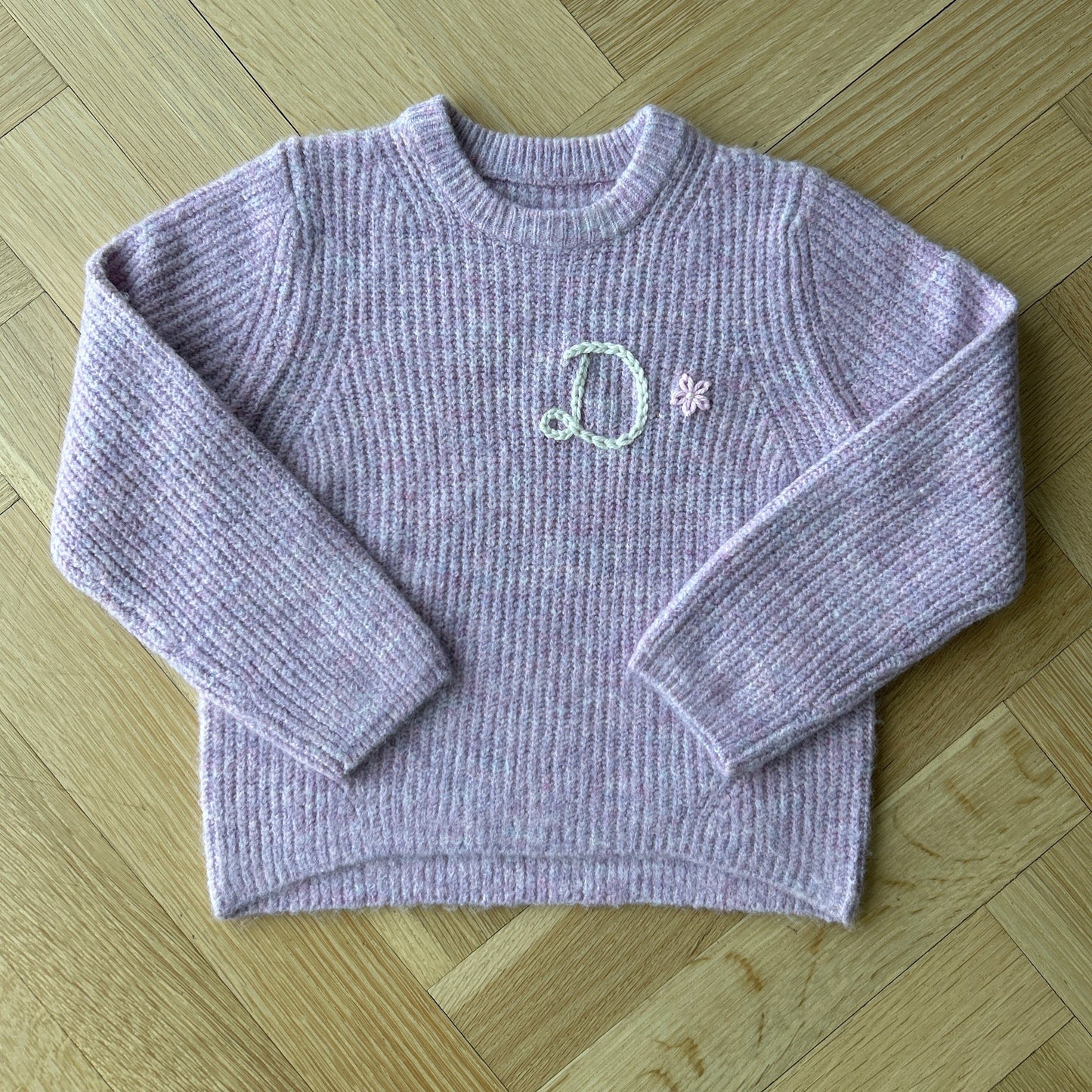 Purple Tonal Big Kids Sweater (6T or 7/8T)