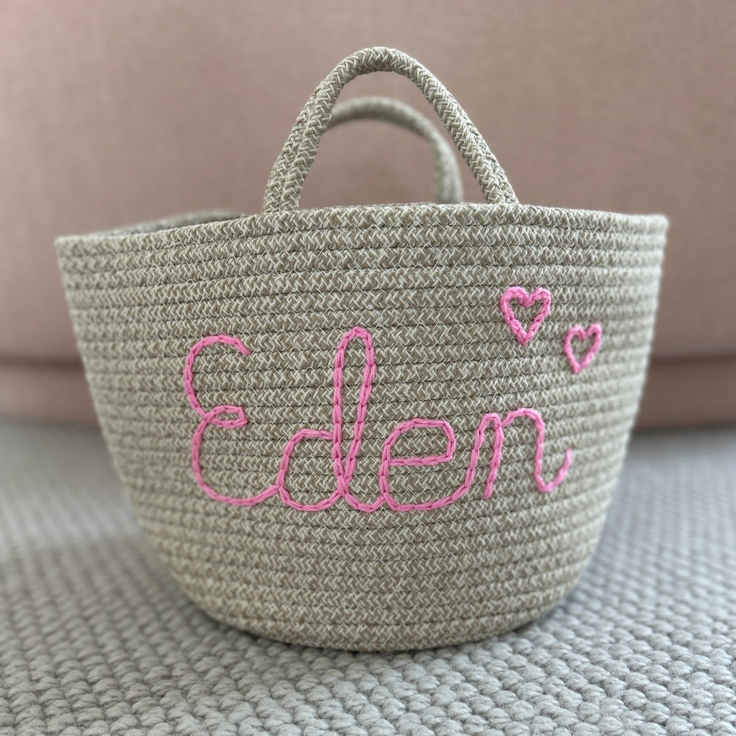 Les Bins Size Medium BLUSH | Storage Bins for Nursery, Playroom & More