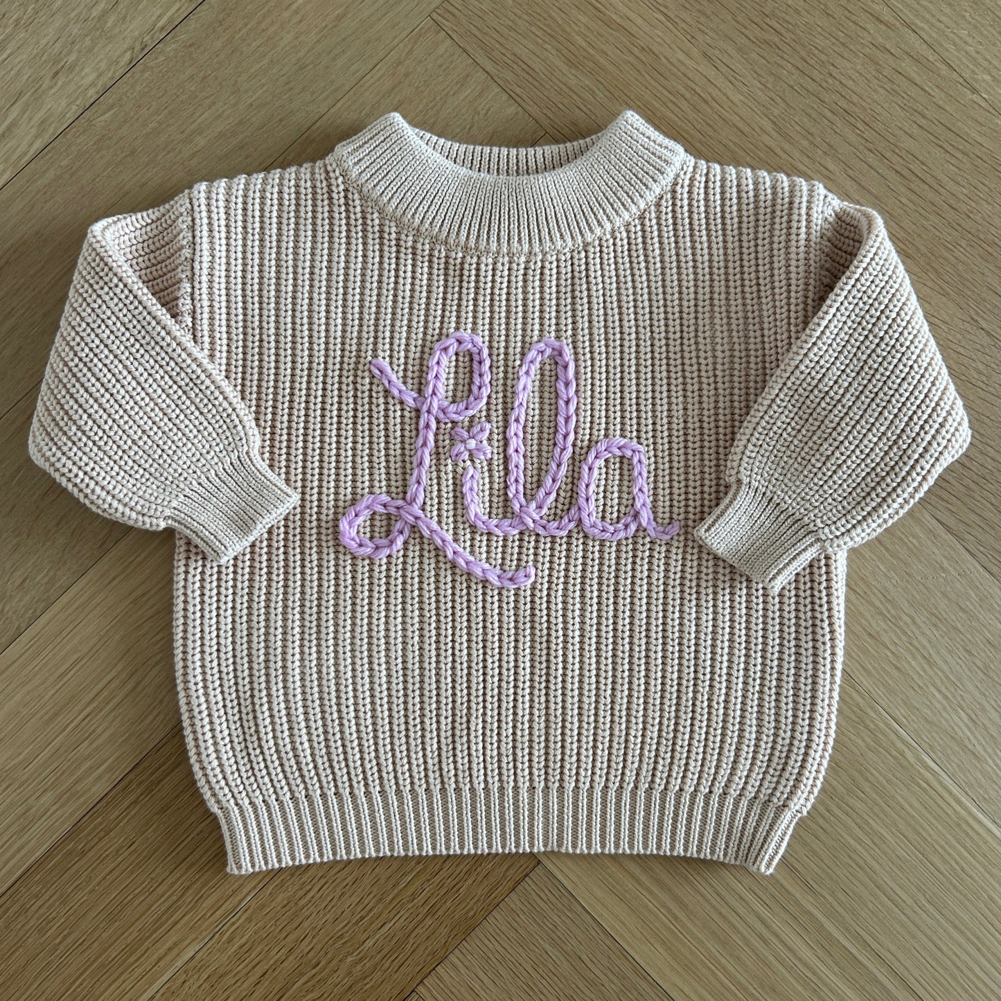 Custom Name Sweater | Multiple Colors Oversized Knit Newborn to 6 Years