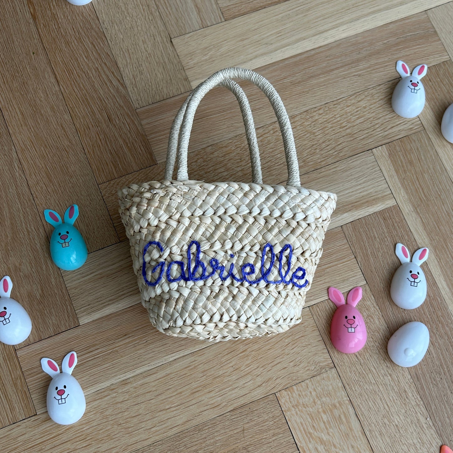 Kids Straw Basket | Custom Kids basket for events or everyday