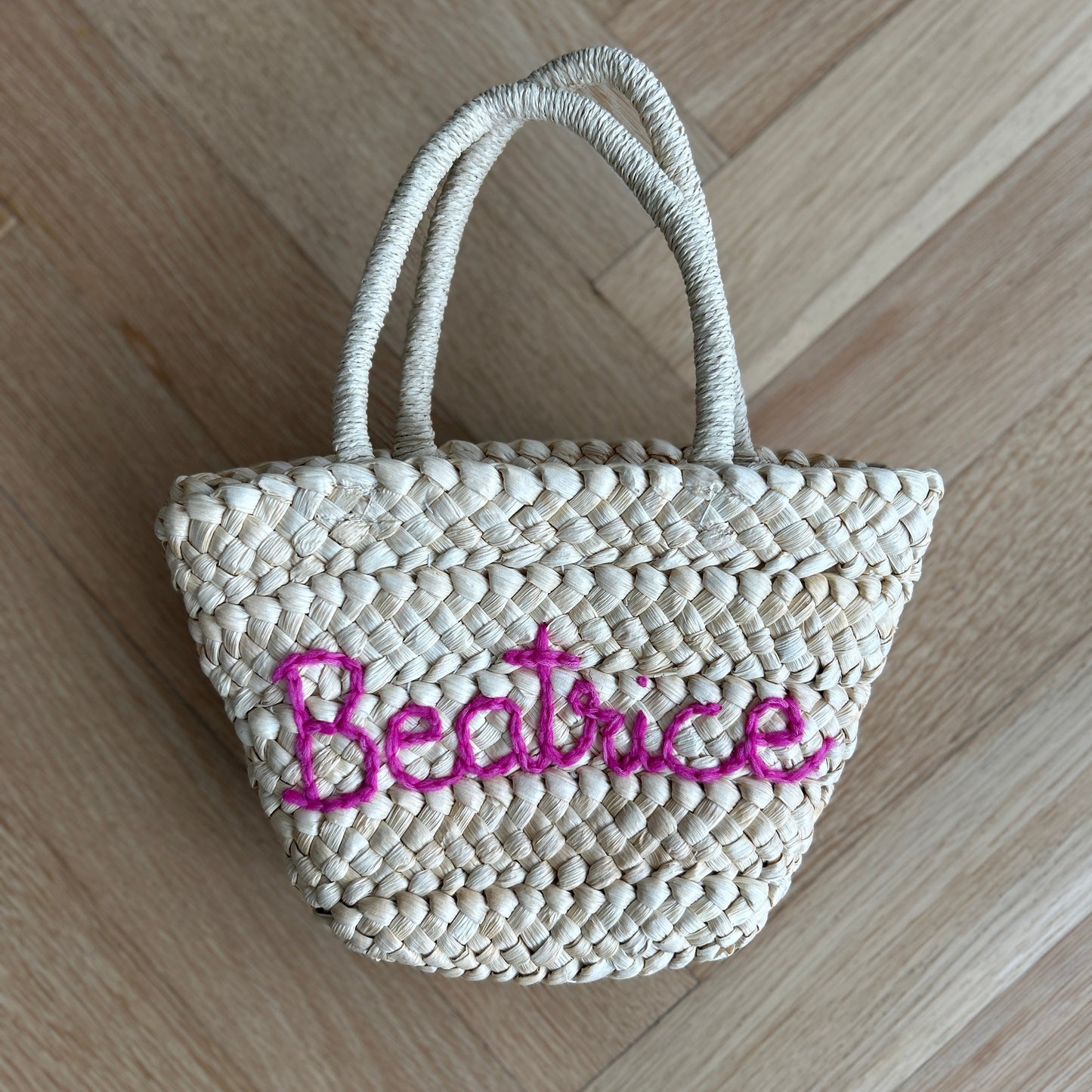 Kids Straw Basket | Custom Kids basket for events or everyday