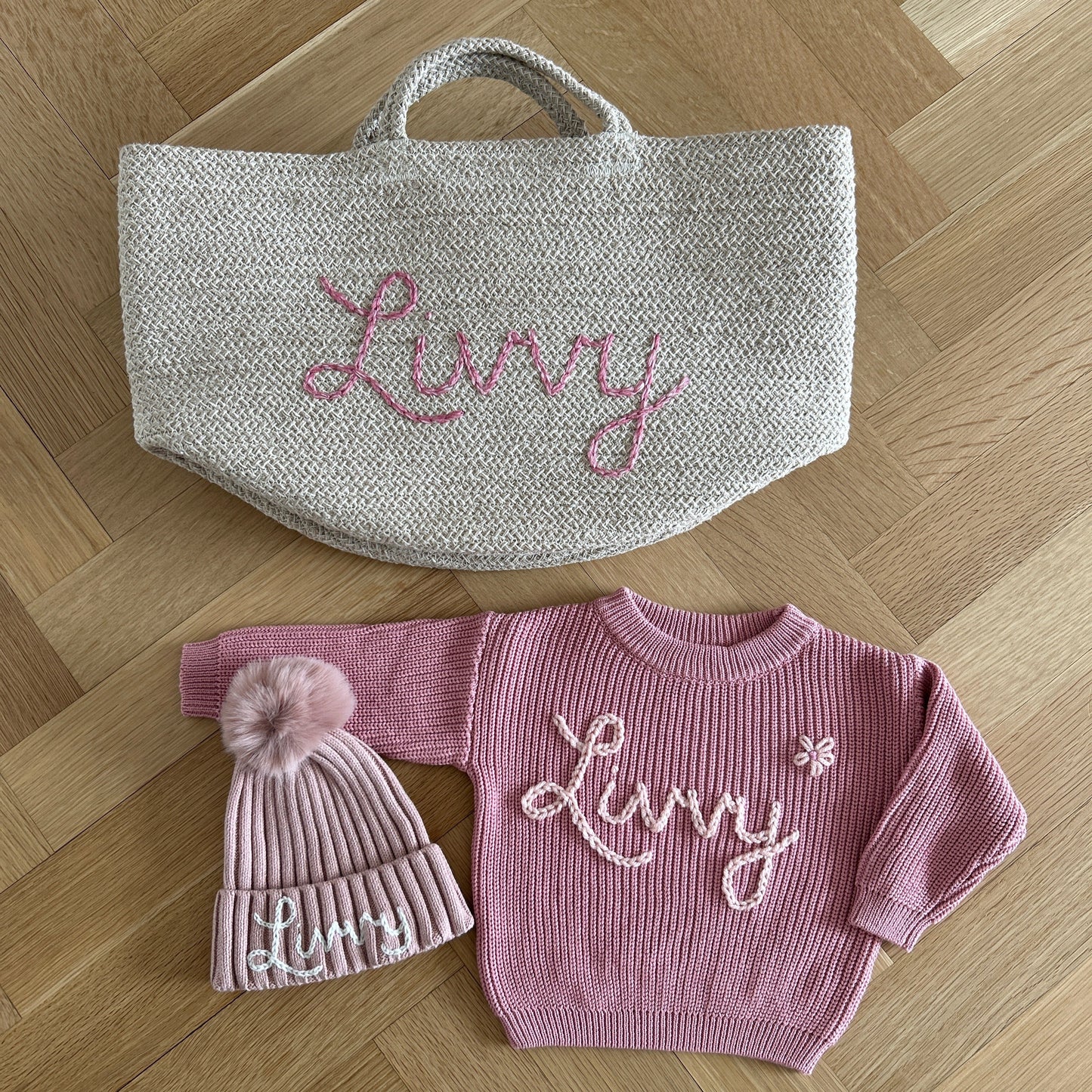 The Classic Newborn Bundle: Sweater + Hat + Bin