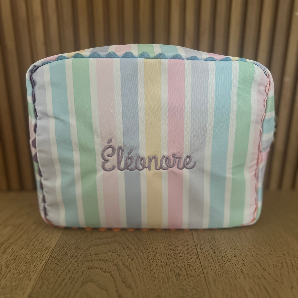 Rainbow Striped Toiletry Bag | Oversized