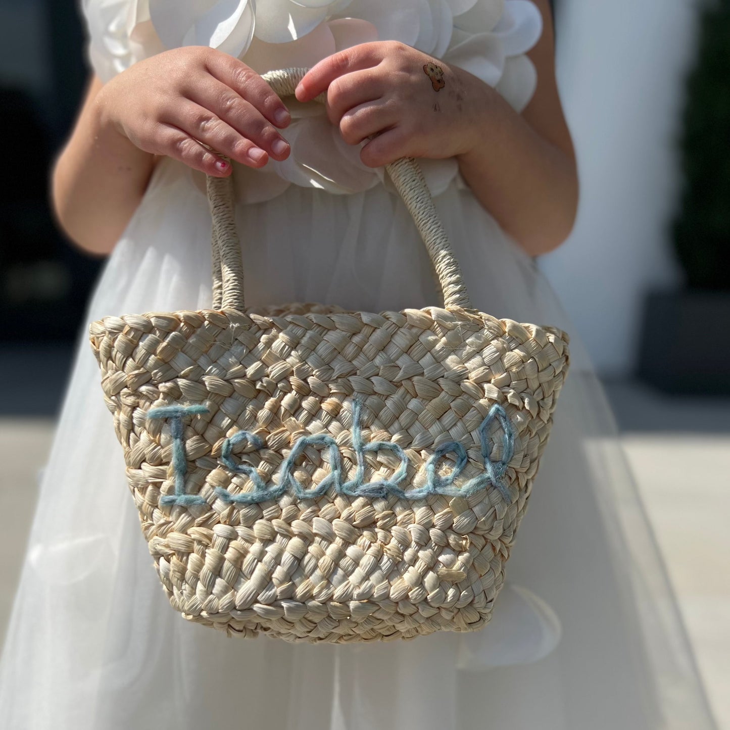 Kids Straw Basket | Custom Kids basket for events or everyday